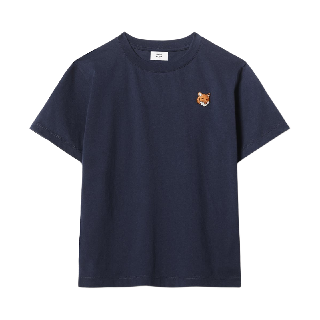 MQUJT00KJBIT2-0413 (Kids) Maison Kitsune Fox Head T-Shirt Classic Navy