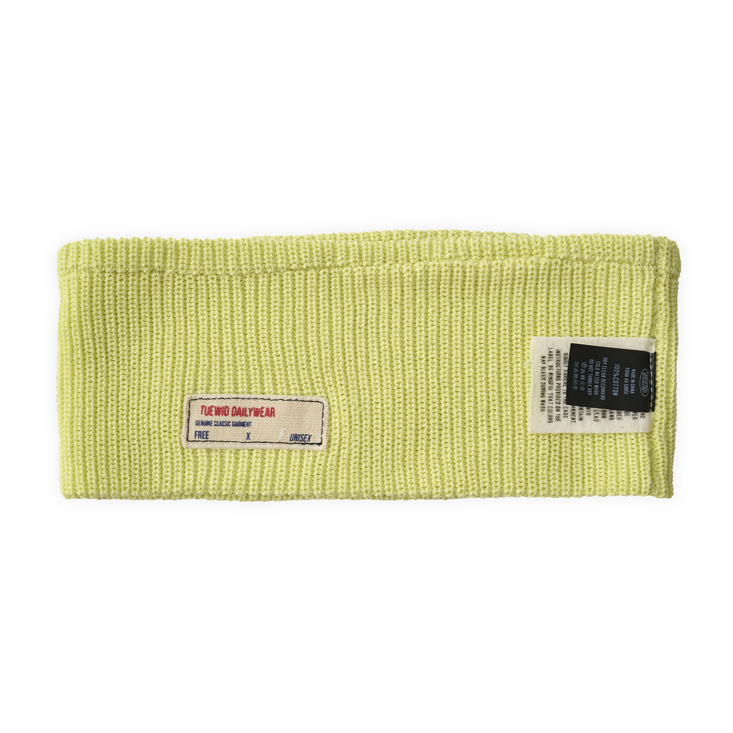 투위드 트쉬스트 코튼니트 헤드밴드 라임(Tuewid High-Twist Washed Cotton Knit Headband Lime) - 4