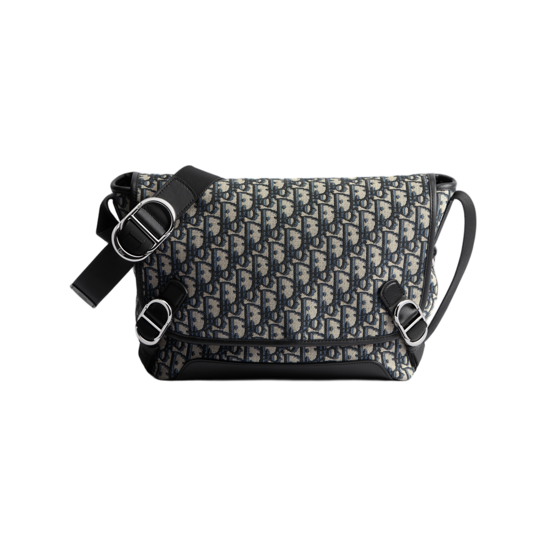 1DBPO458YUS-H27E Dior Small Dior Jet Flap Strap Bag Dior Oblique Jacquard Beige Black