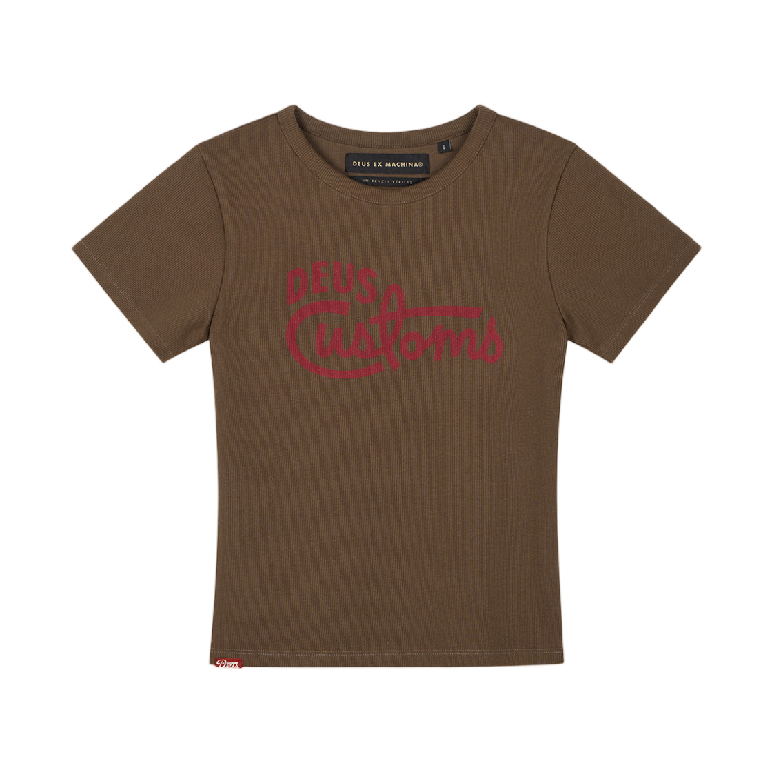 - (W) Deus Ex Machina Beacon Ribbed T-Shirt Brown