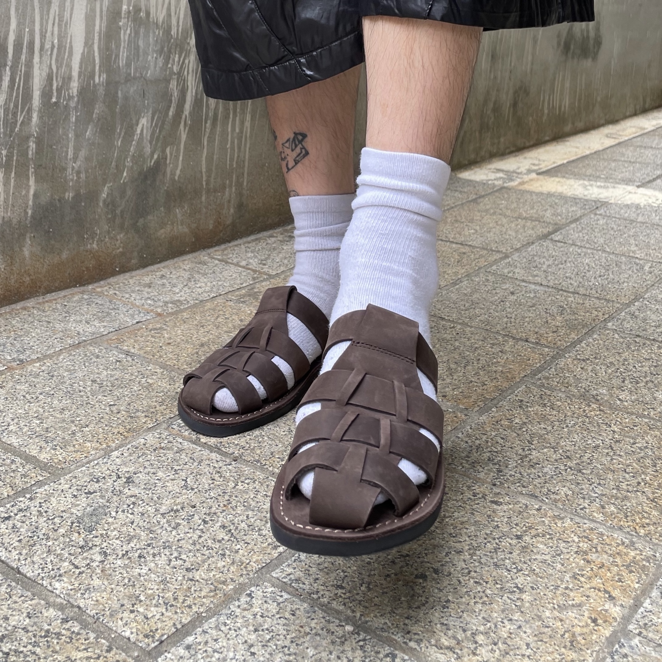 JERUSALEM SANDALS 1063NN Michael Slide Brown ์ฐฉ์ฉ ์คํ์ผ - 2