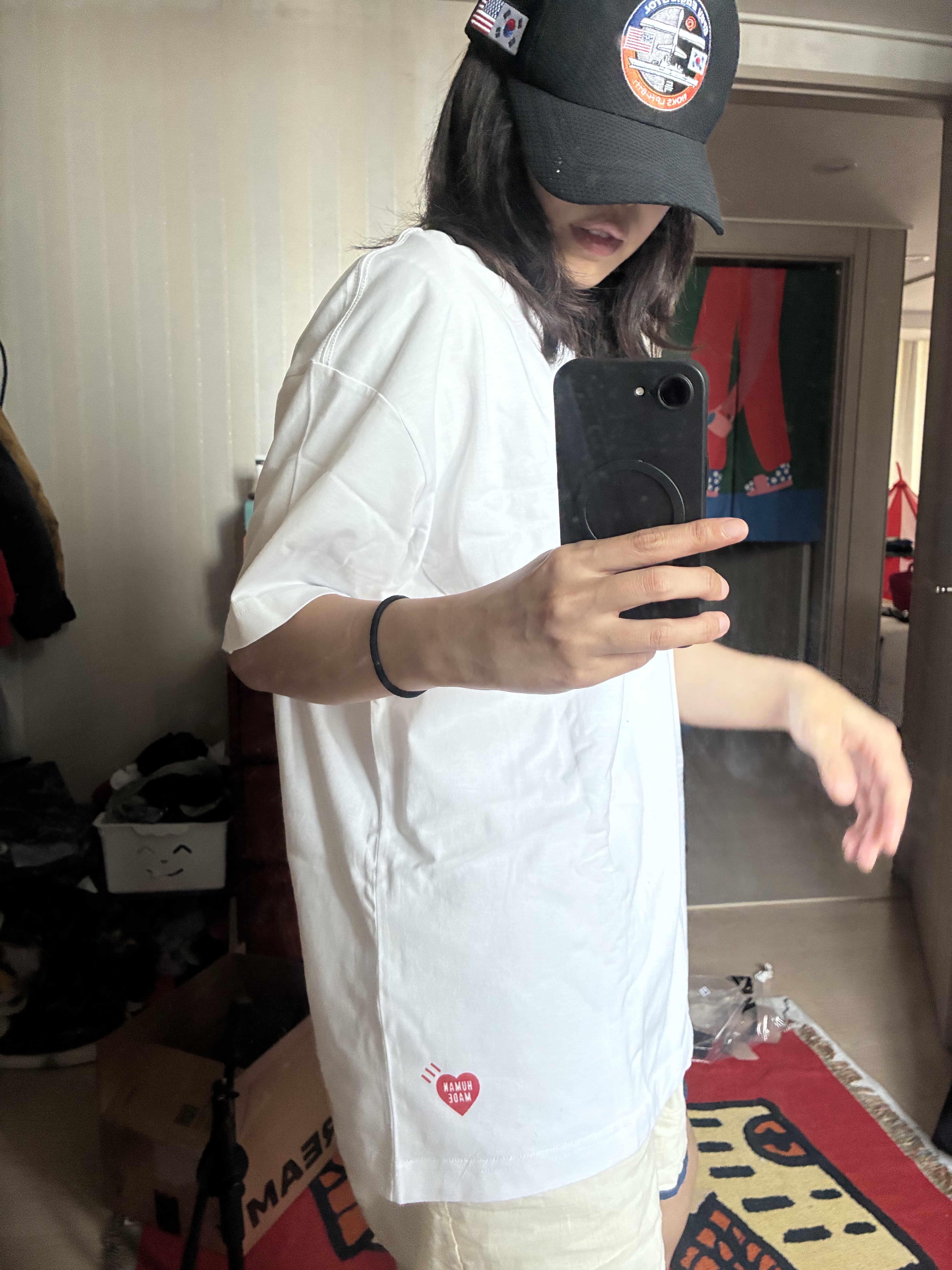 Human Made T-Shirts White (3 Pack) 착용 스타일