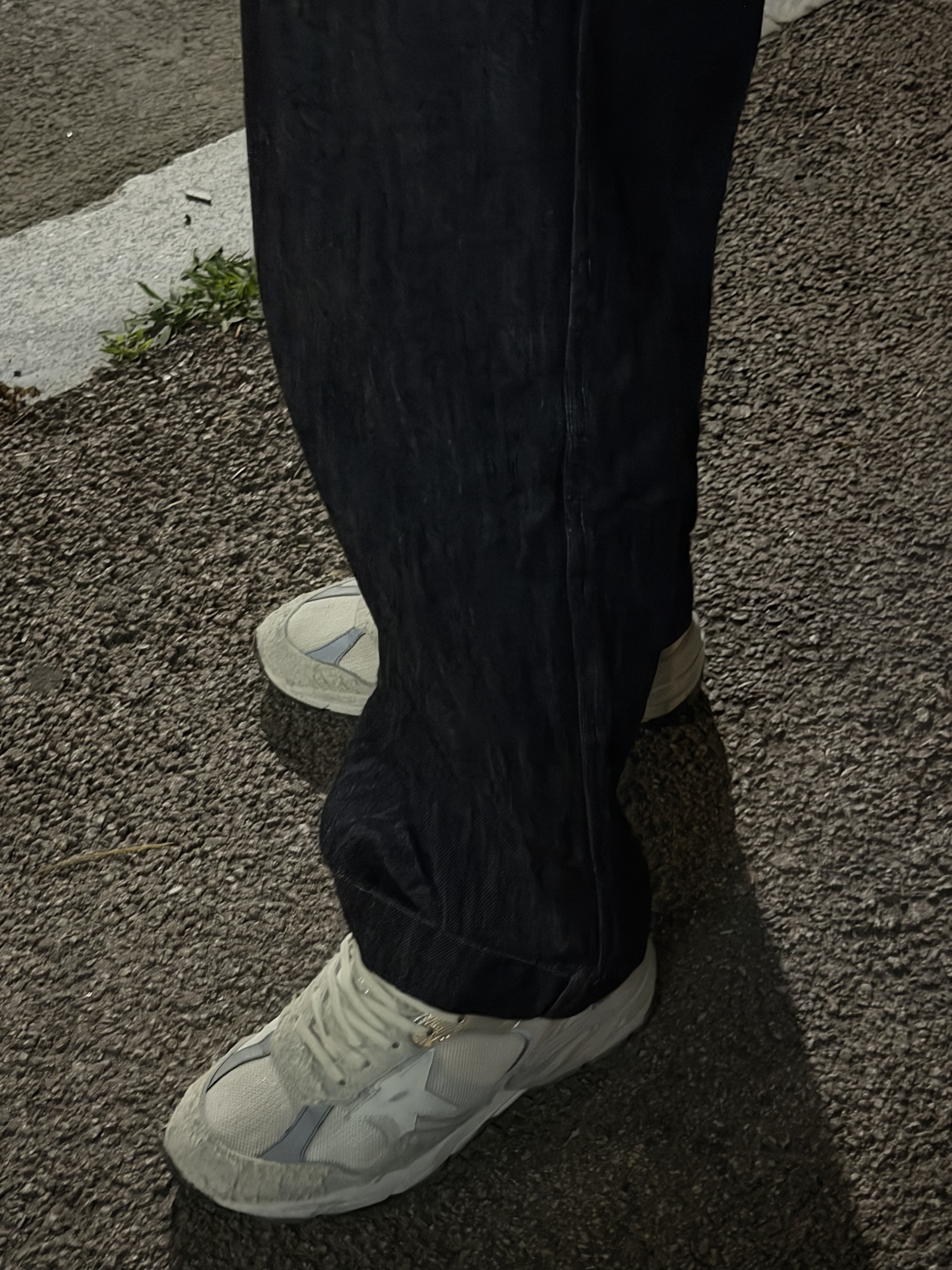 Golden Goose Dad-Star Sneakers White Silver 착용 스타일