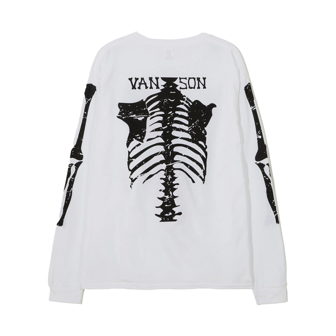 벤슨 레더 스켈레톤 롱 슬리브 화이트(Vanson Leathers Skeleton Long-Sleeve Tee White) - 2
