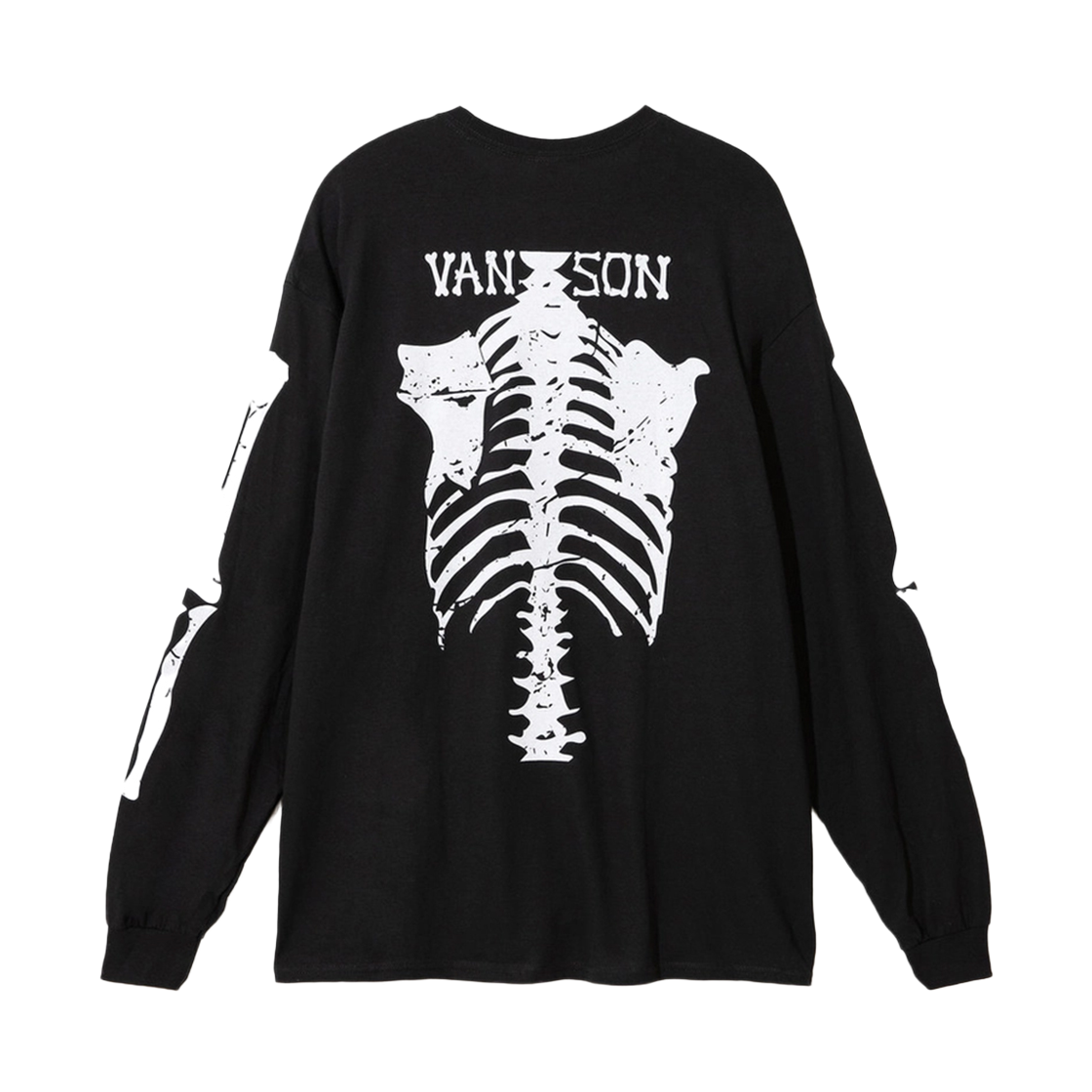 밴슨 레더 스켈레톤 롱 슬리브 티셔츠 블랙(Vanson Leathers Skeleton Long-Sleeve Tee  Black) - 2