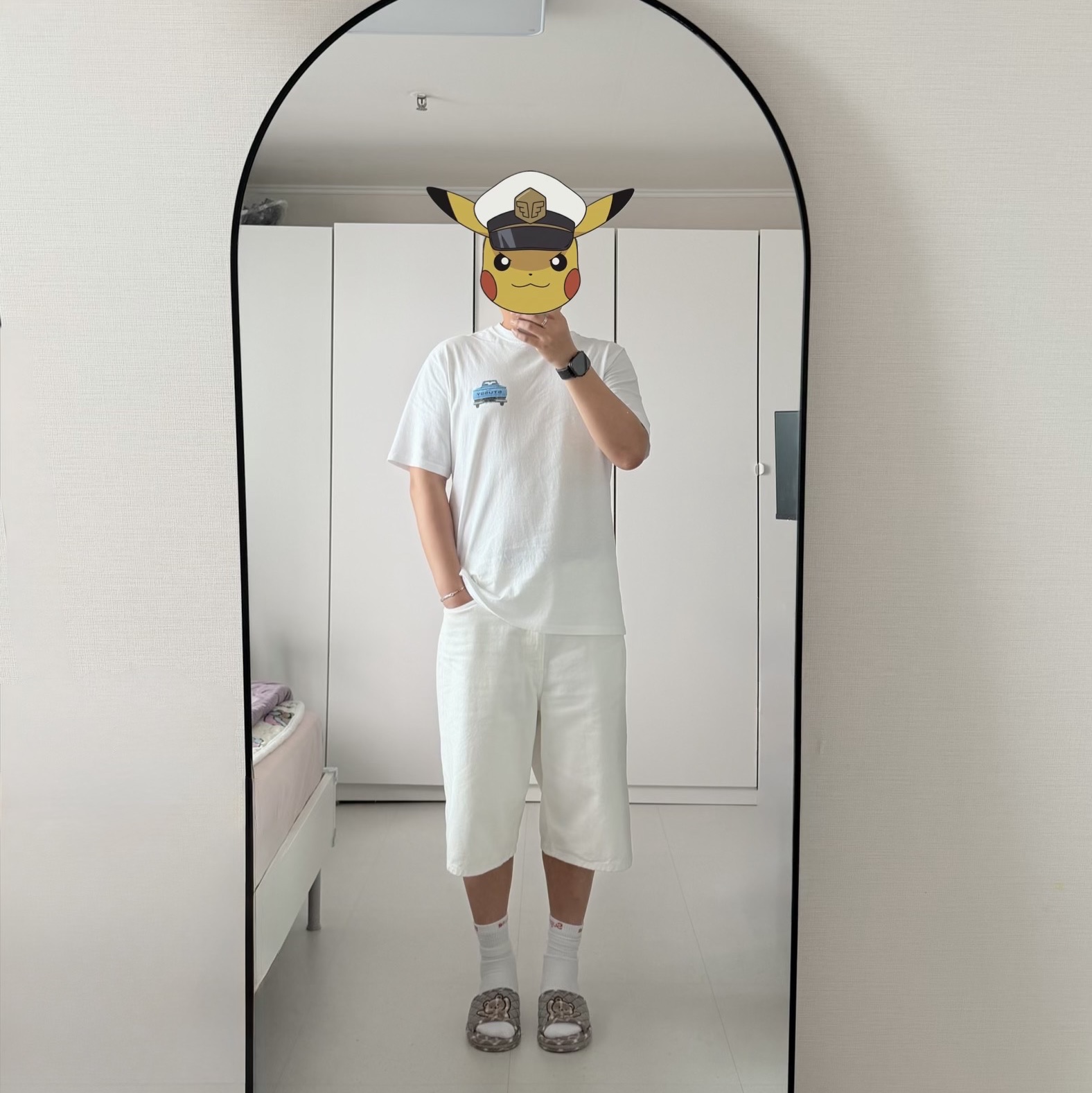 Stussy Pickup T-Shirt White 착용 스타일 - 1
