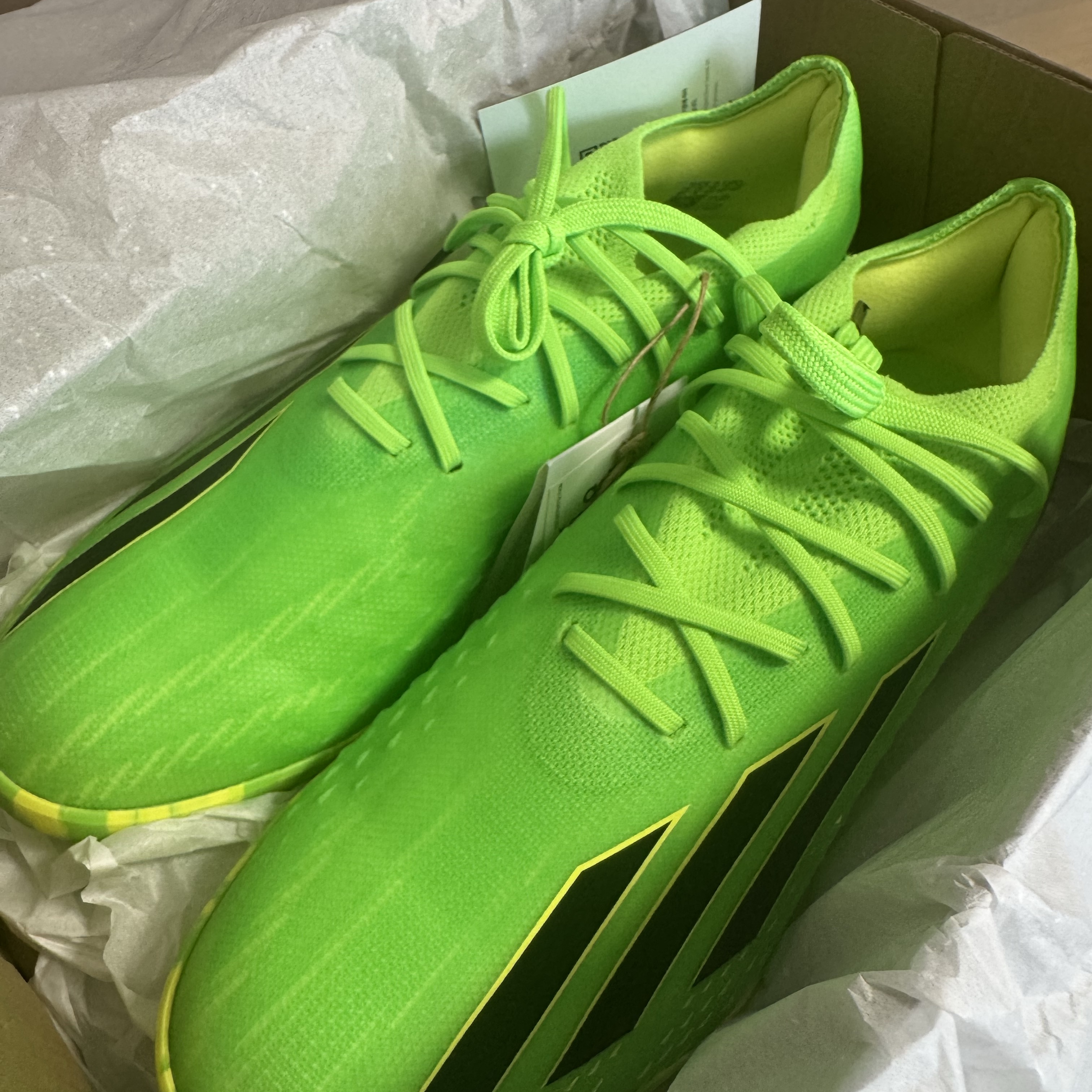 Adidas X Speedportal.1 TF Solar Green Core Black 착용 스타일