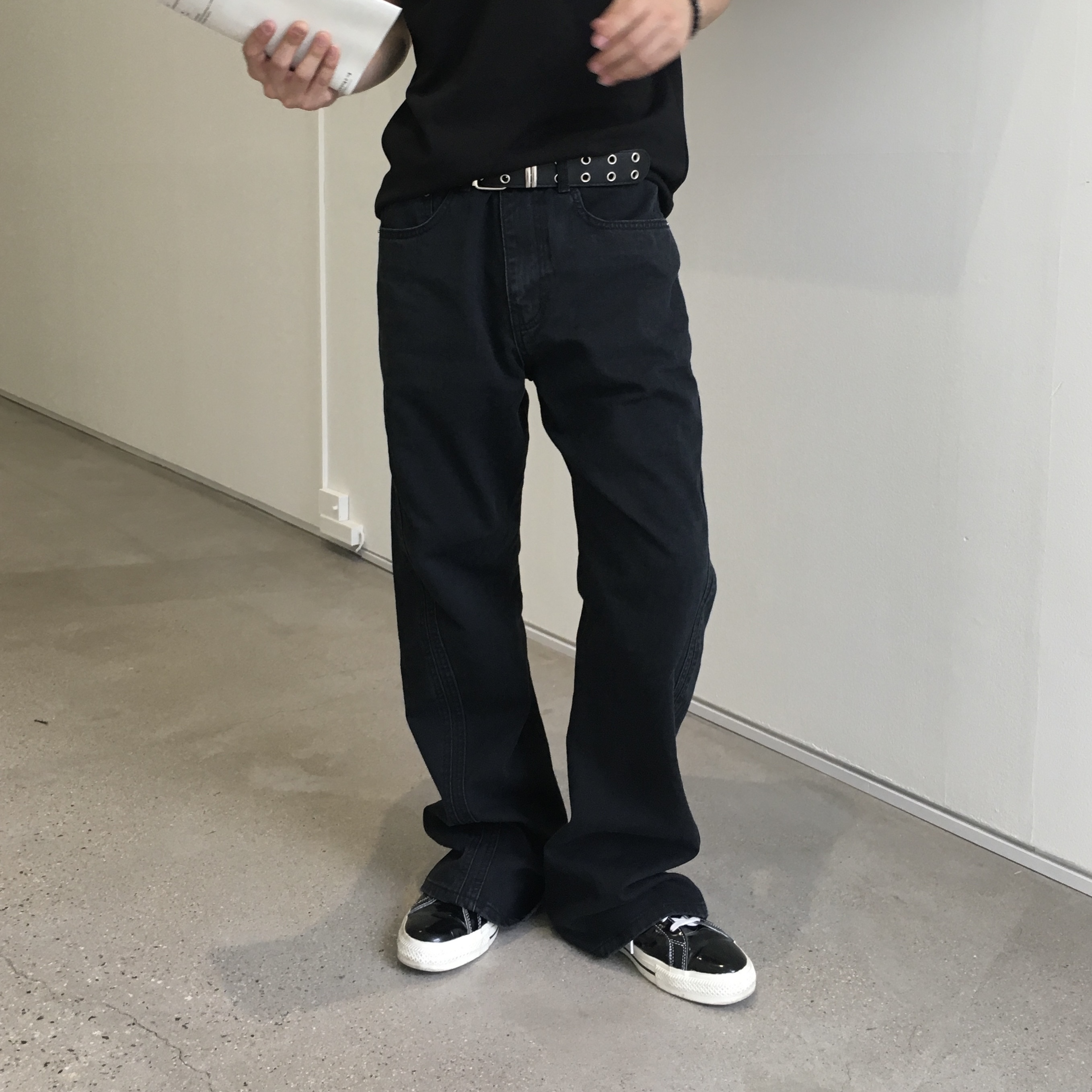 Converse One Star Ox Black 착용 스타일 - 3