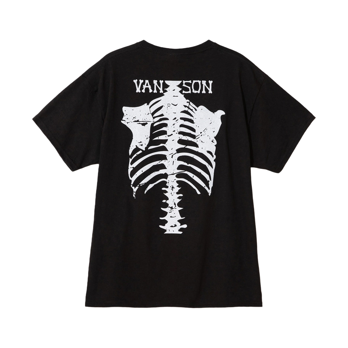 벤슨 레더 스켈레톤 본 토르소 프론트 앤드 백 티셔츠(Vanson Leathers Skeleton Bones Torso Front And Back T-Shirts) - 2
