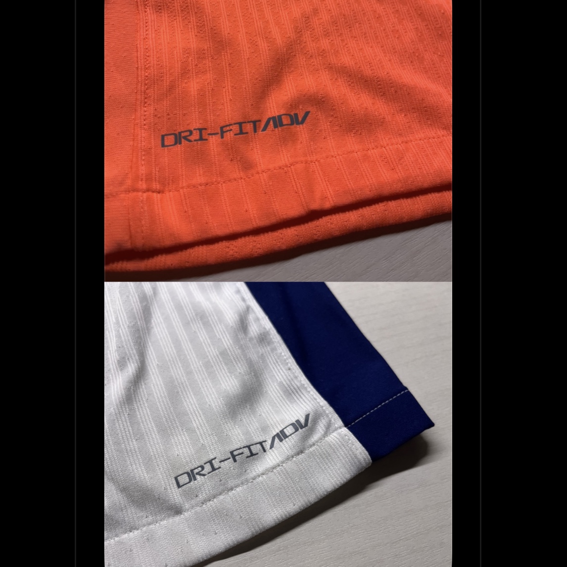 Nike England 2024/25 Dri-Fit ADV Match Home Authentic Jersey White Blue Void (Non Marking Ver.), Nike Korea 2023/24 Dri-Fit Stadium Home Replica Jersey Black Global Red - Asia (Non Marking Ver.) 착용 스타일 - 10