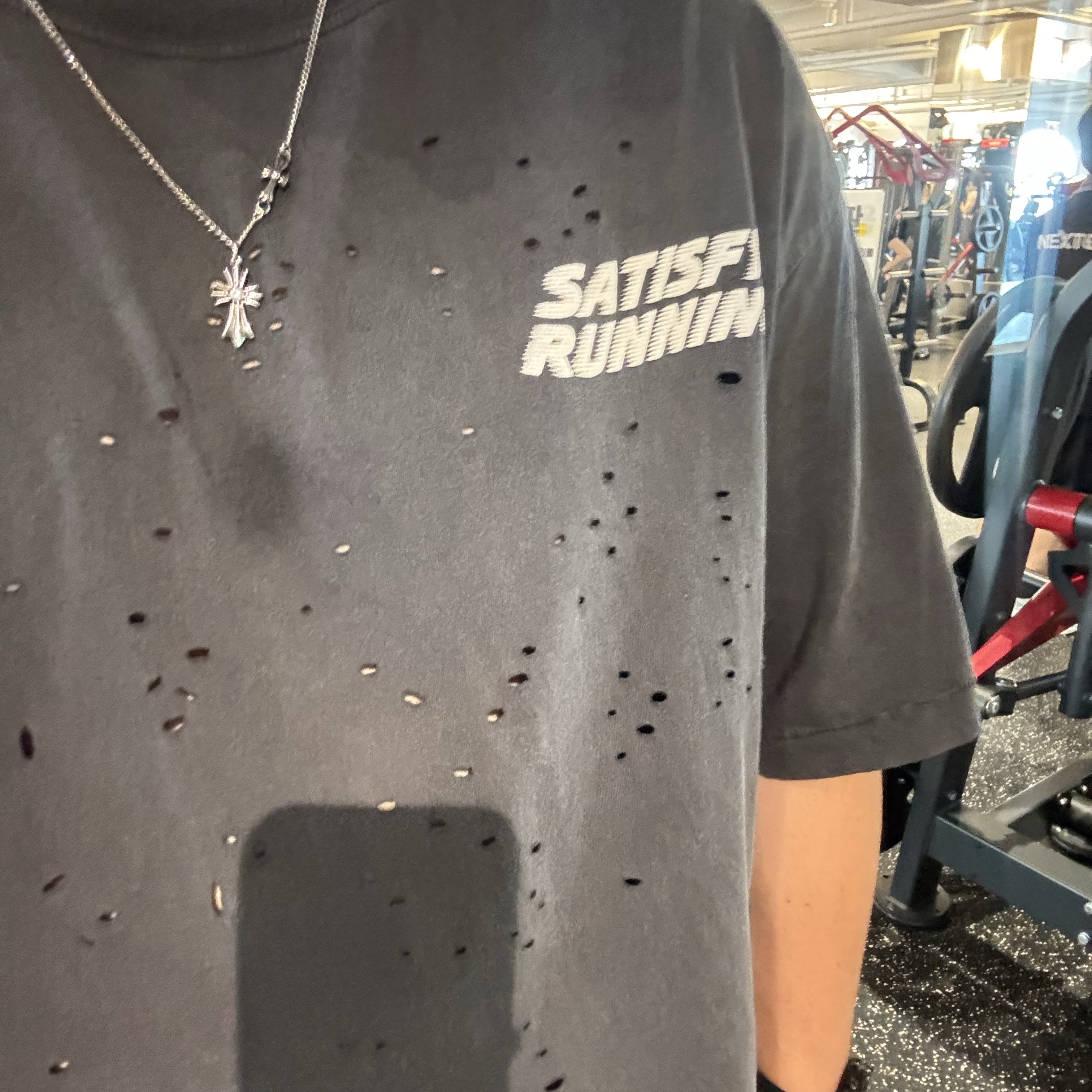 Satisfy Mothtech T-Shirt Aged Black 착용 스타일