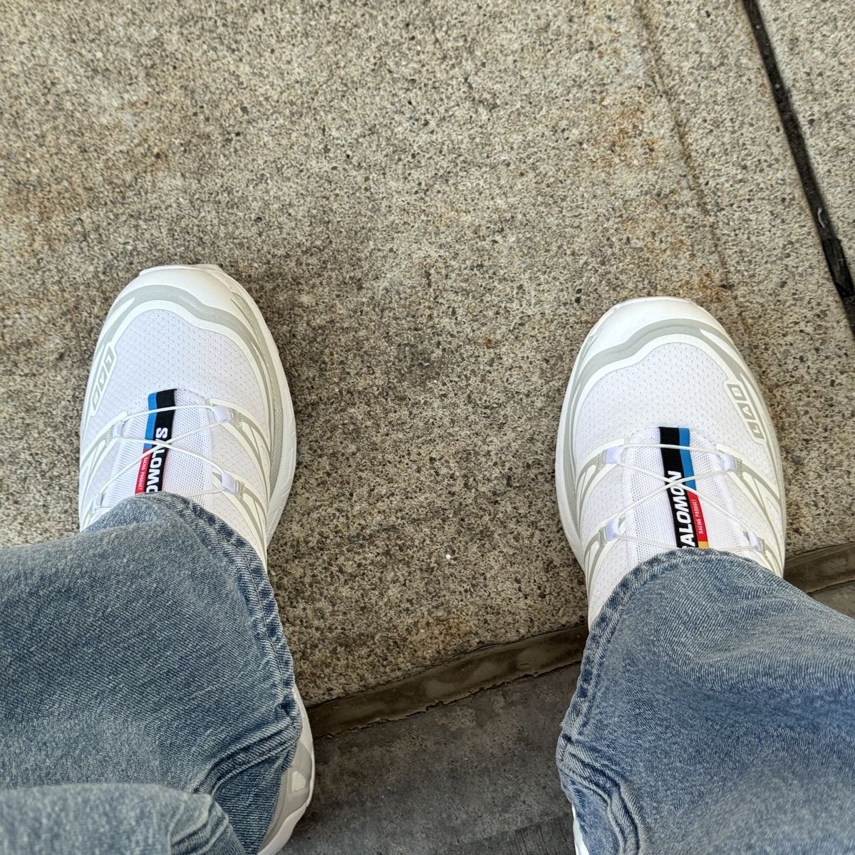 Salomon XT-6 ADV White 착용 스타일