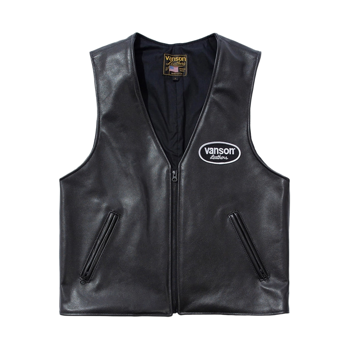 벤슨 레더 집 프론트 팀 베스트(Vanson Leathers Zip Front Team Vest)