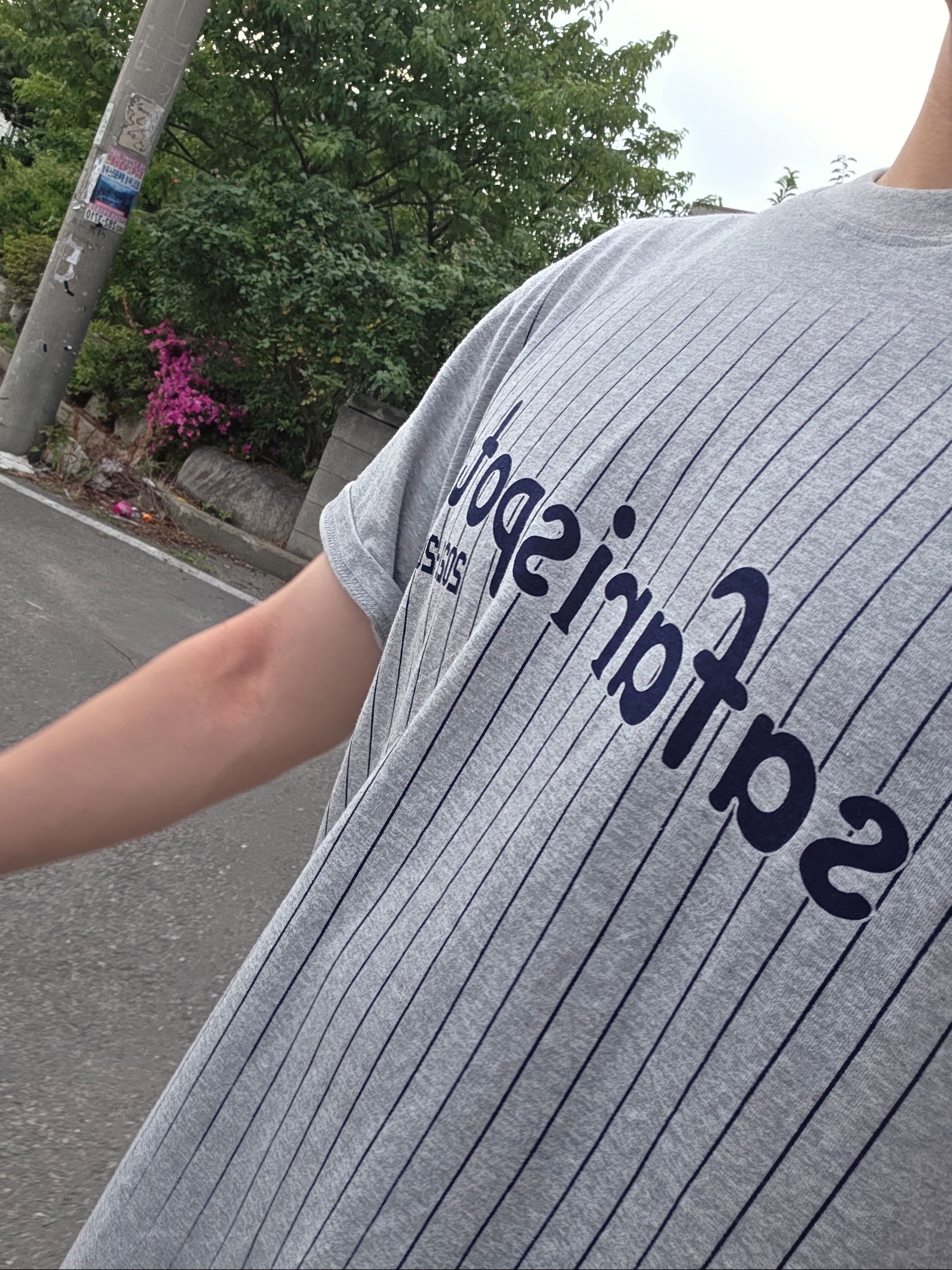 Safarispot Safarispots Magazine Tee Gray 착용 스타일