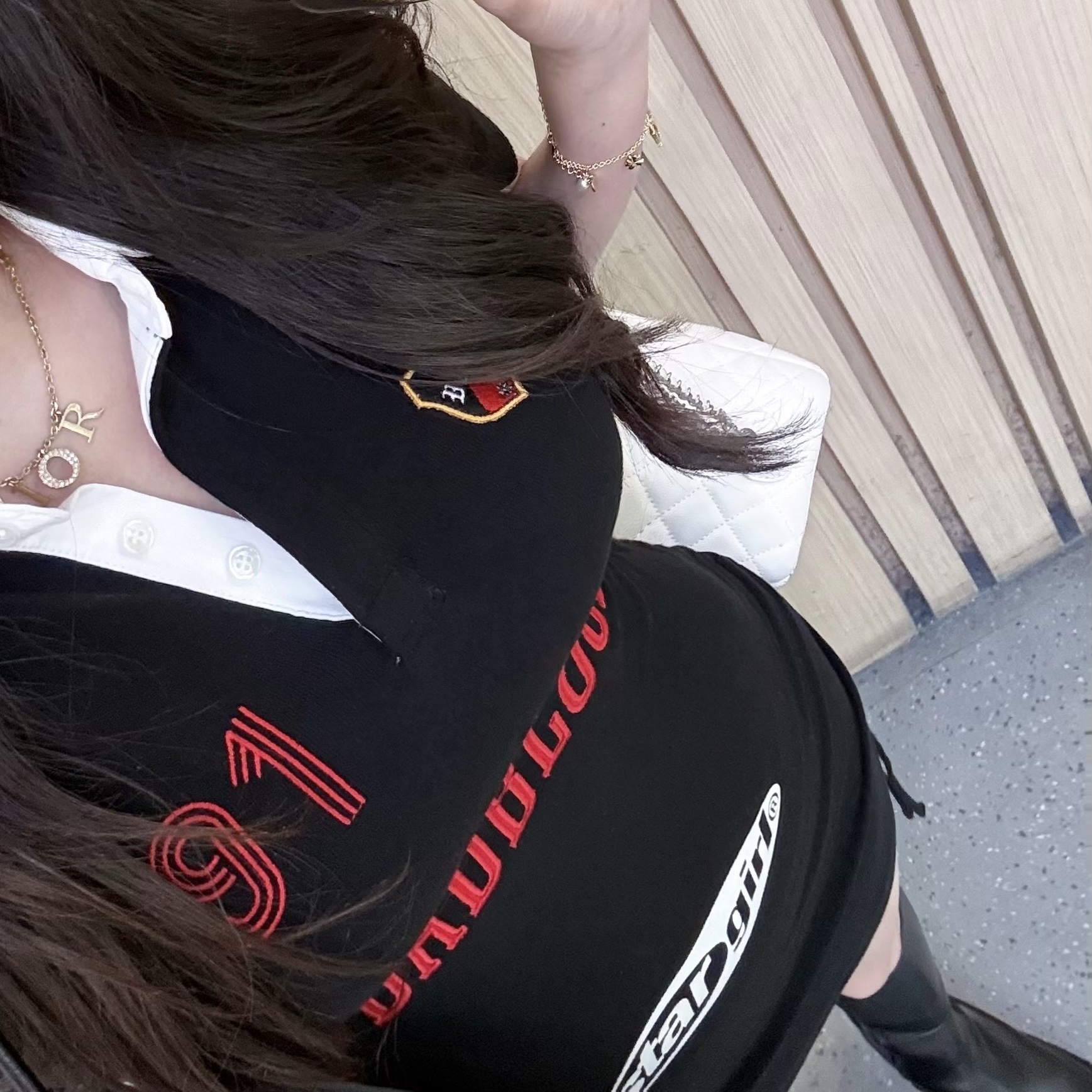 (W) Bad Blood Mystic Capsule Polo Mini Dress Black 착용 스타일