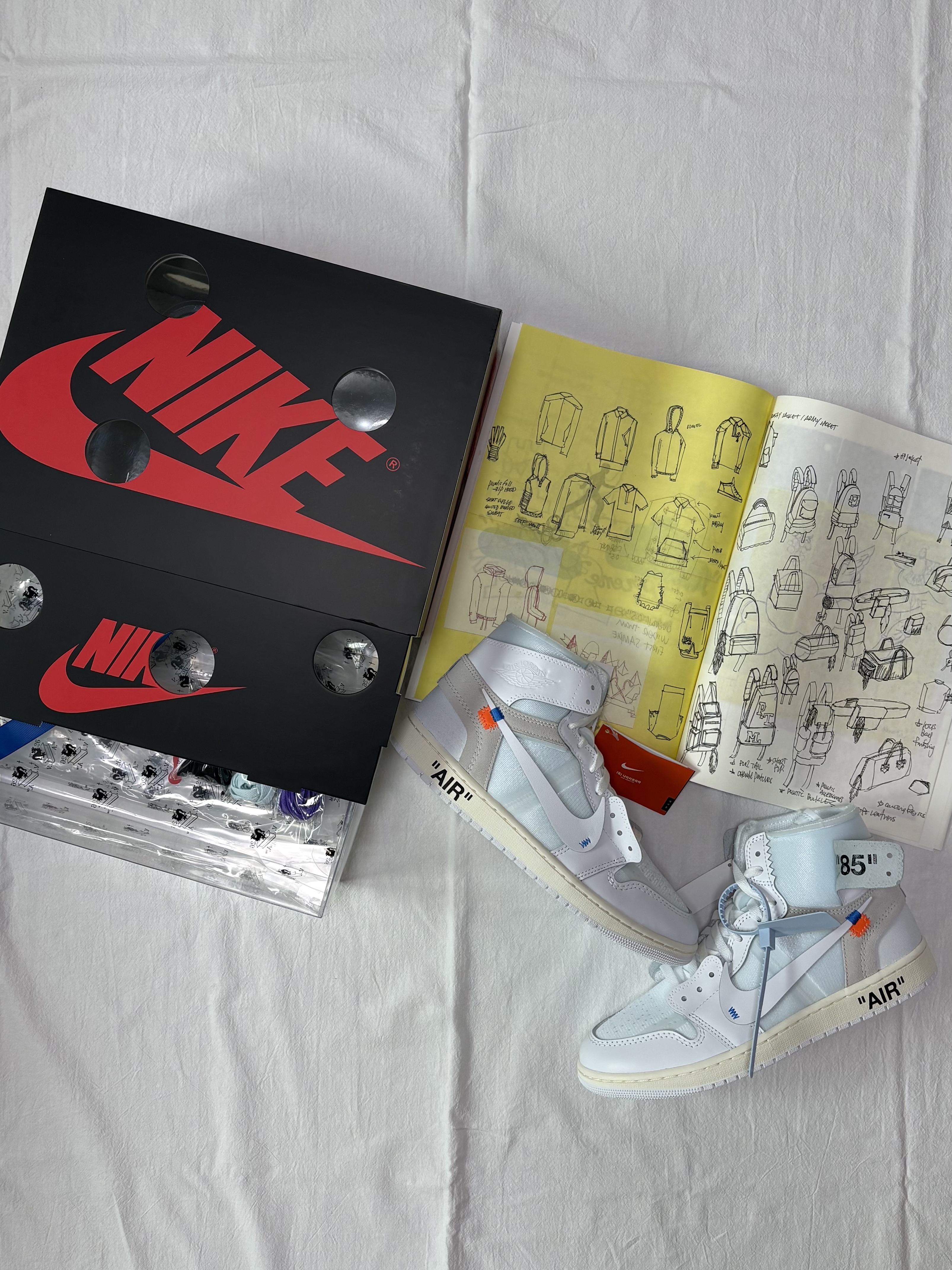 Nike x Peaceminusone Cryoshot CTR360 Natural and University Red, ETCE Ghost Cap Washed Camo 착용 스타일 - 6