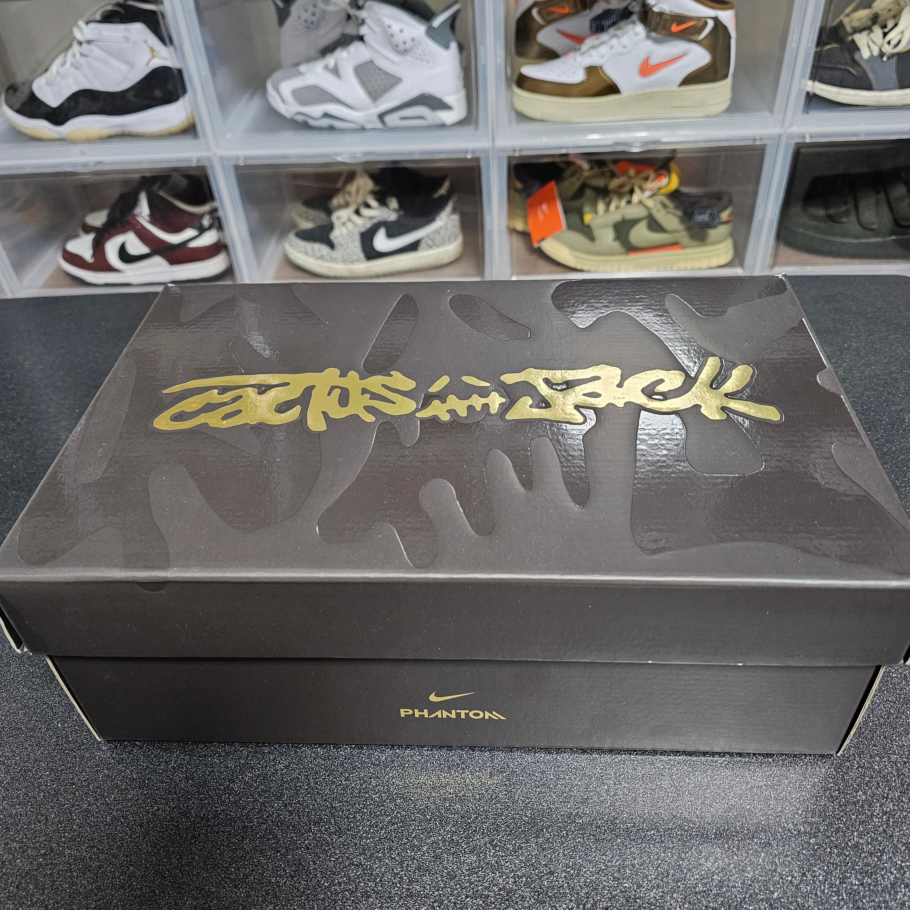 Nike x Travis Scott Cactus Jack Phantom 6 Low Indoor Earth and Metallic Gold 착용 스타일 - 10