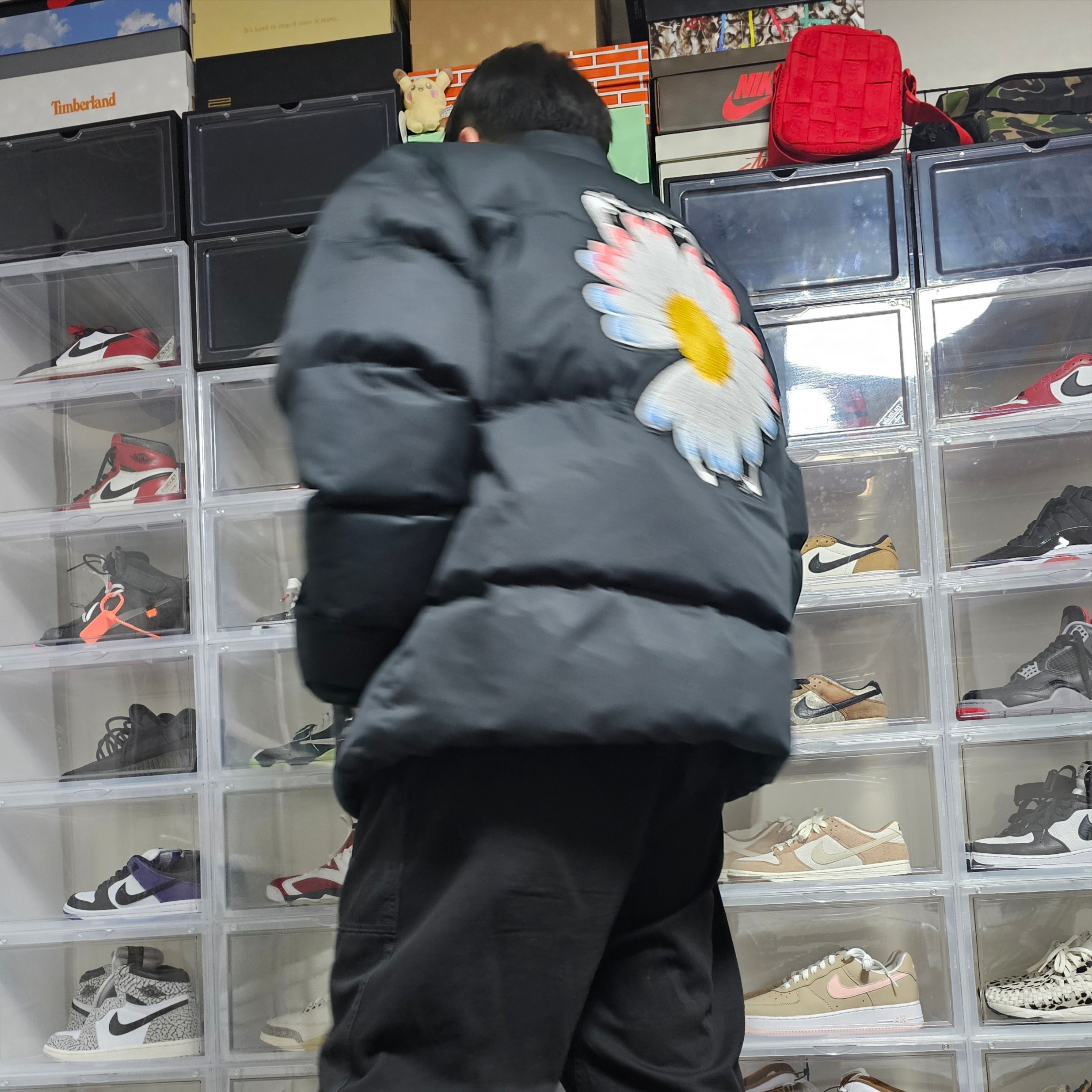 Nike x Peaceminusone Korea Puffer Jacket Black (IM3224-010) 착용 스타일 - 1