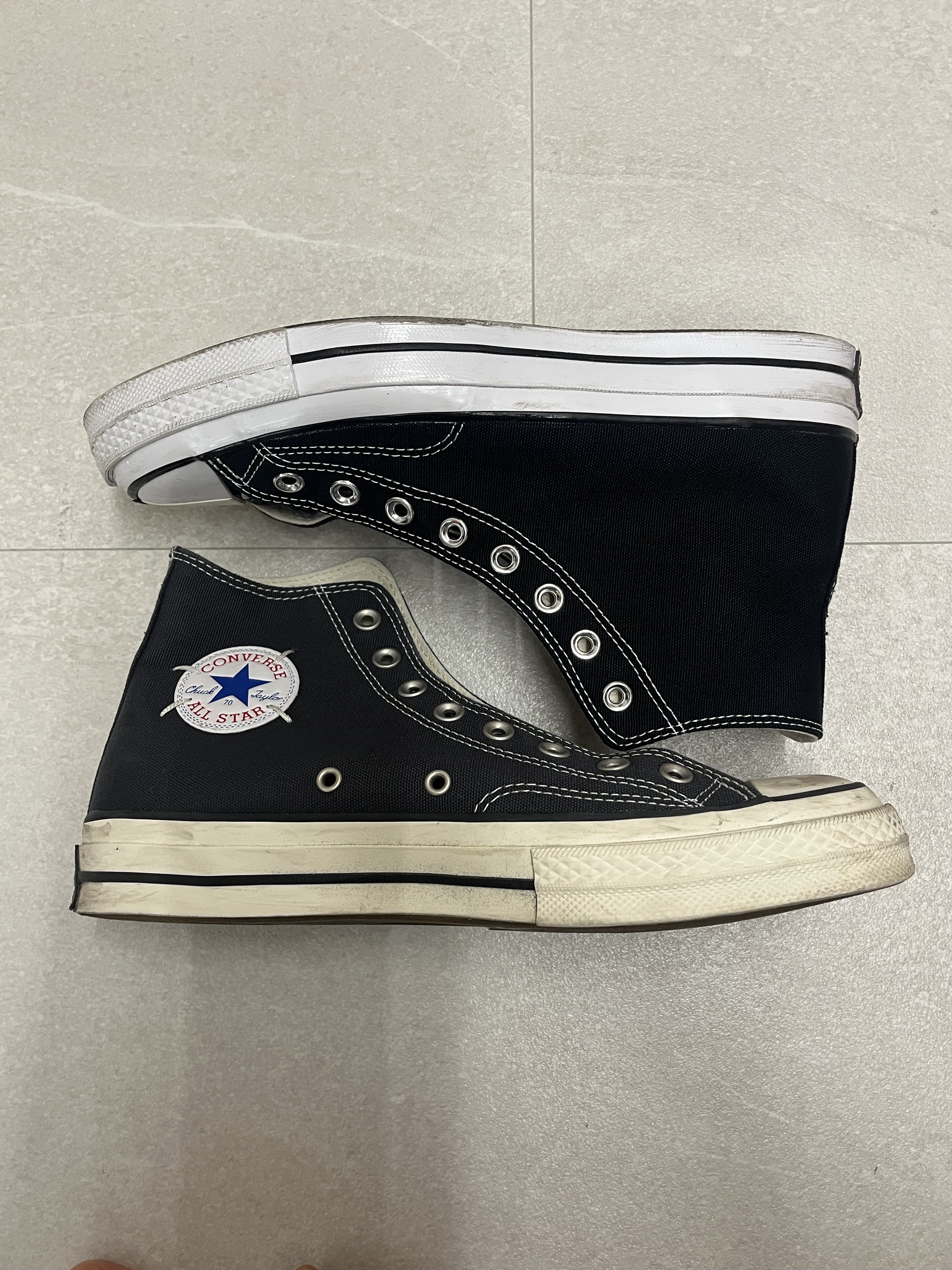 Converse x Slam Jam Chuck 70 Hi Reconstructed Black 착용 스타일