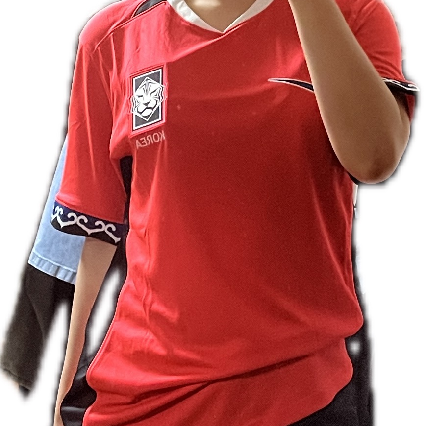 Nike Korea 2025 Stadium Home Dri-Fit Soccer Replica Jersey Bright Crimson Black (Non Marking Ver.) 착용 스타일