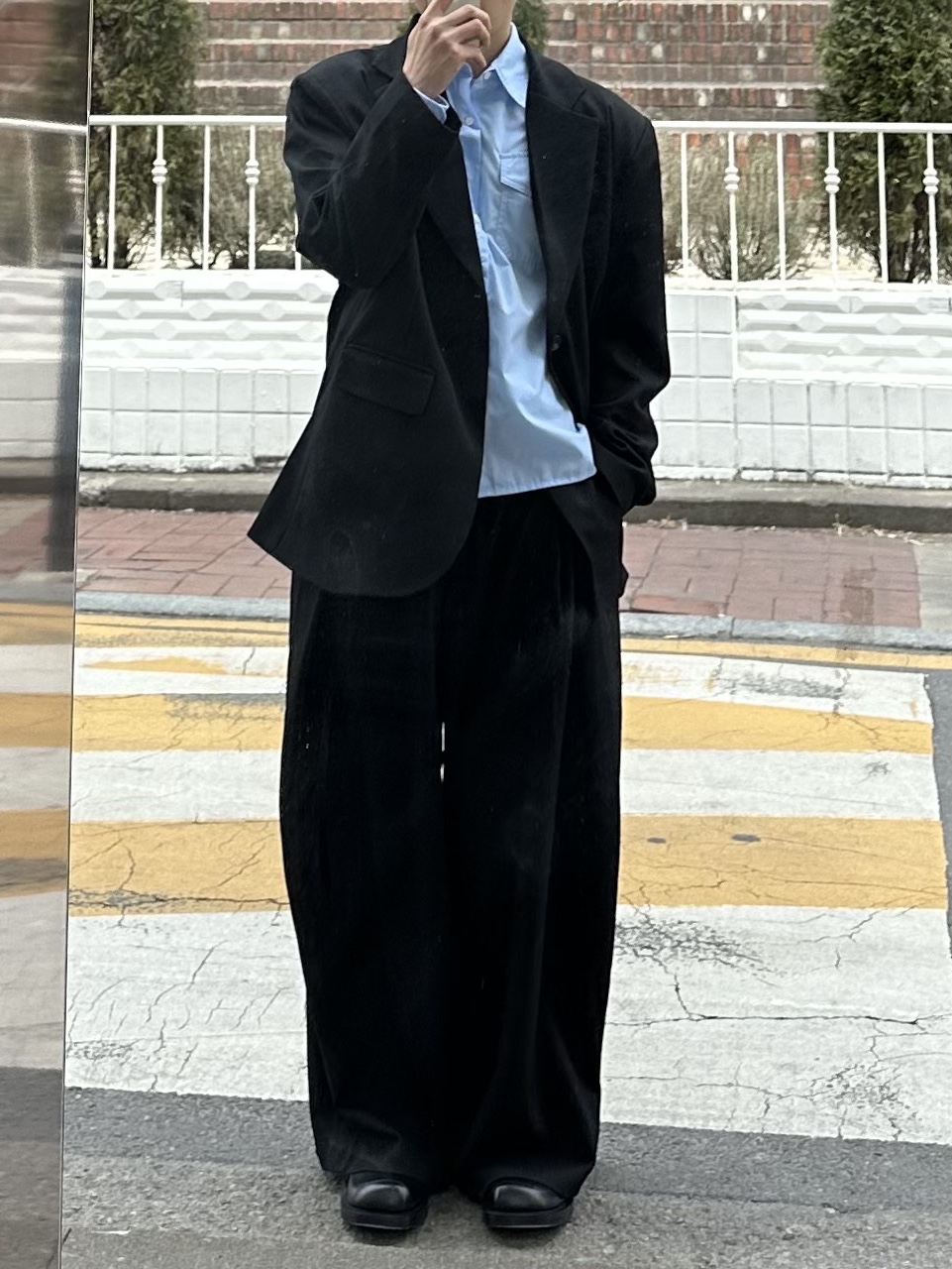 Ader Error Curve; DB01 Noir 착용 스타일 - 3