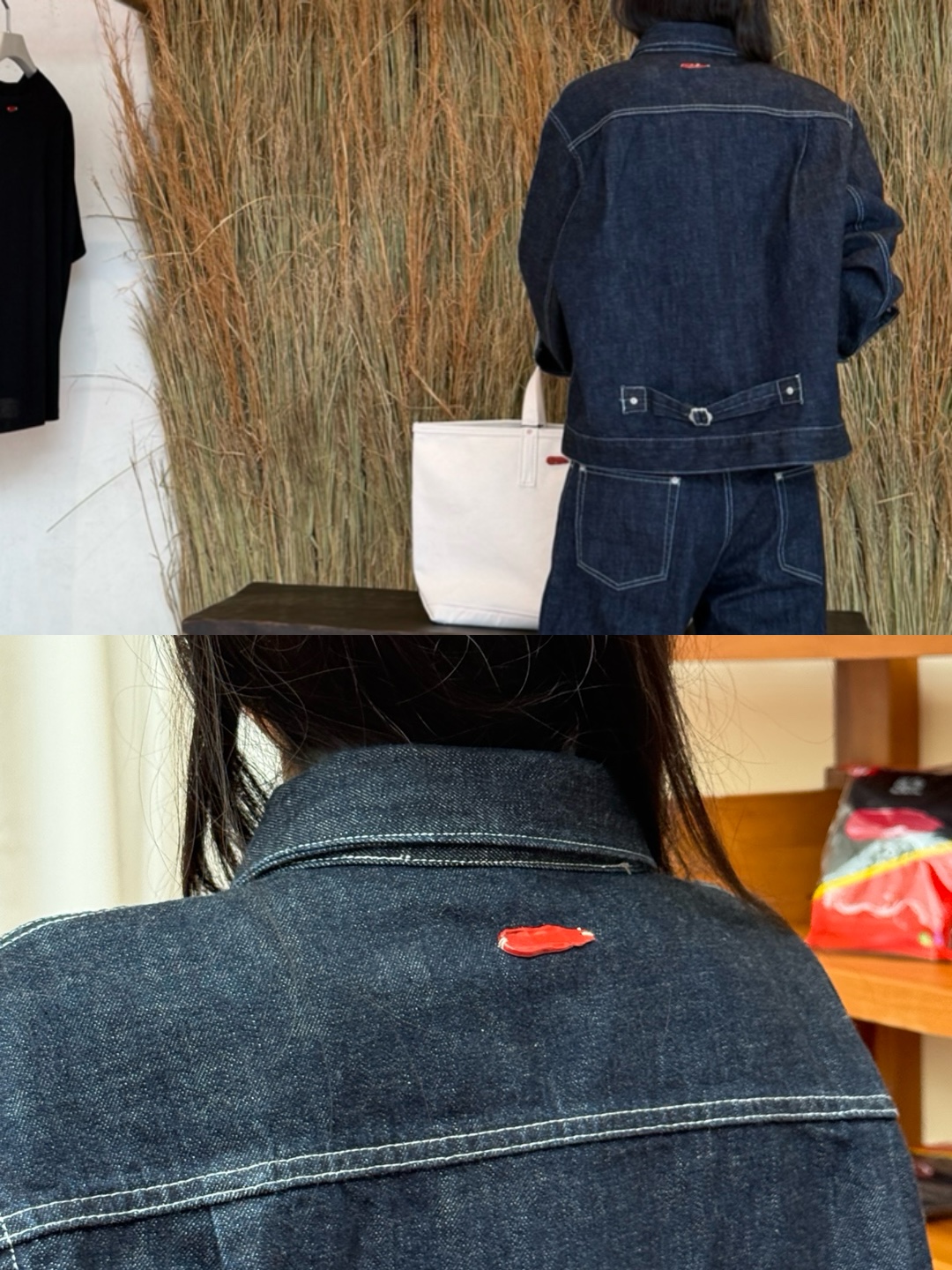 AKRYL Denim Boxy Jacket One Wash - 26FW, AKRYL Denim Boxy Pants One Wash - 26FW 착용 스타일 - 5