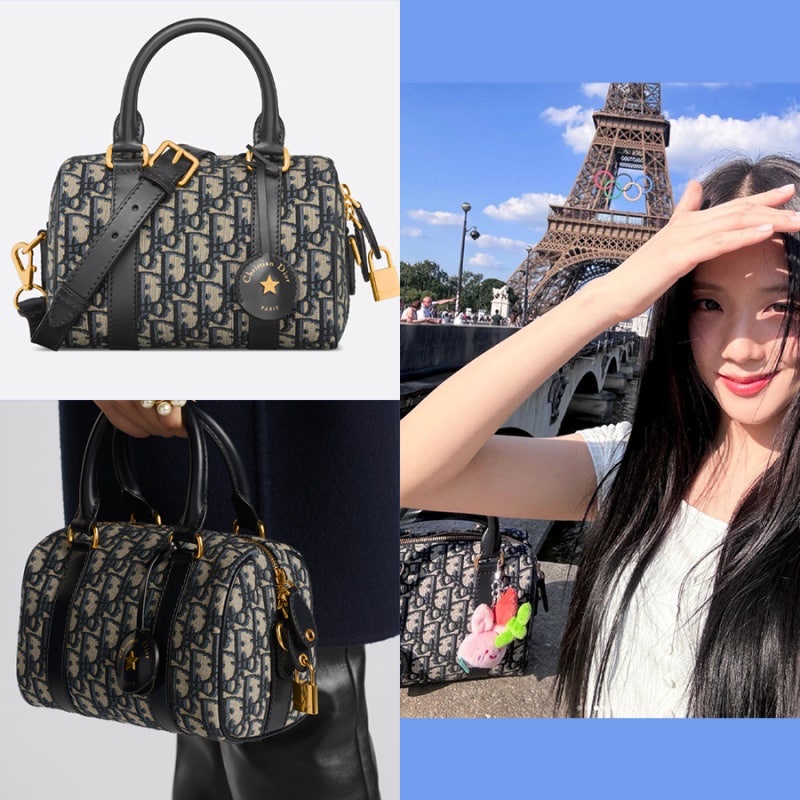 Dior Groove 20 Bag Blue Dior Oblique Jacquard 착용 스타일 - 5