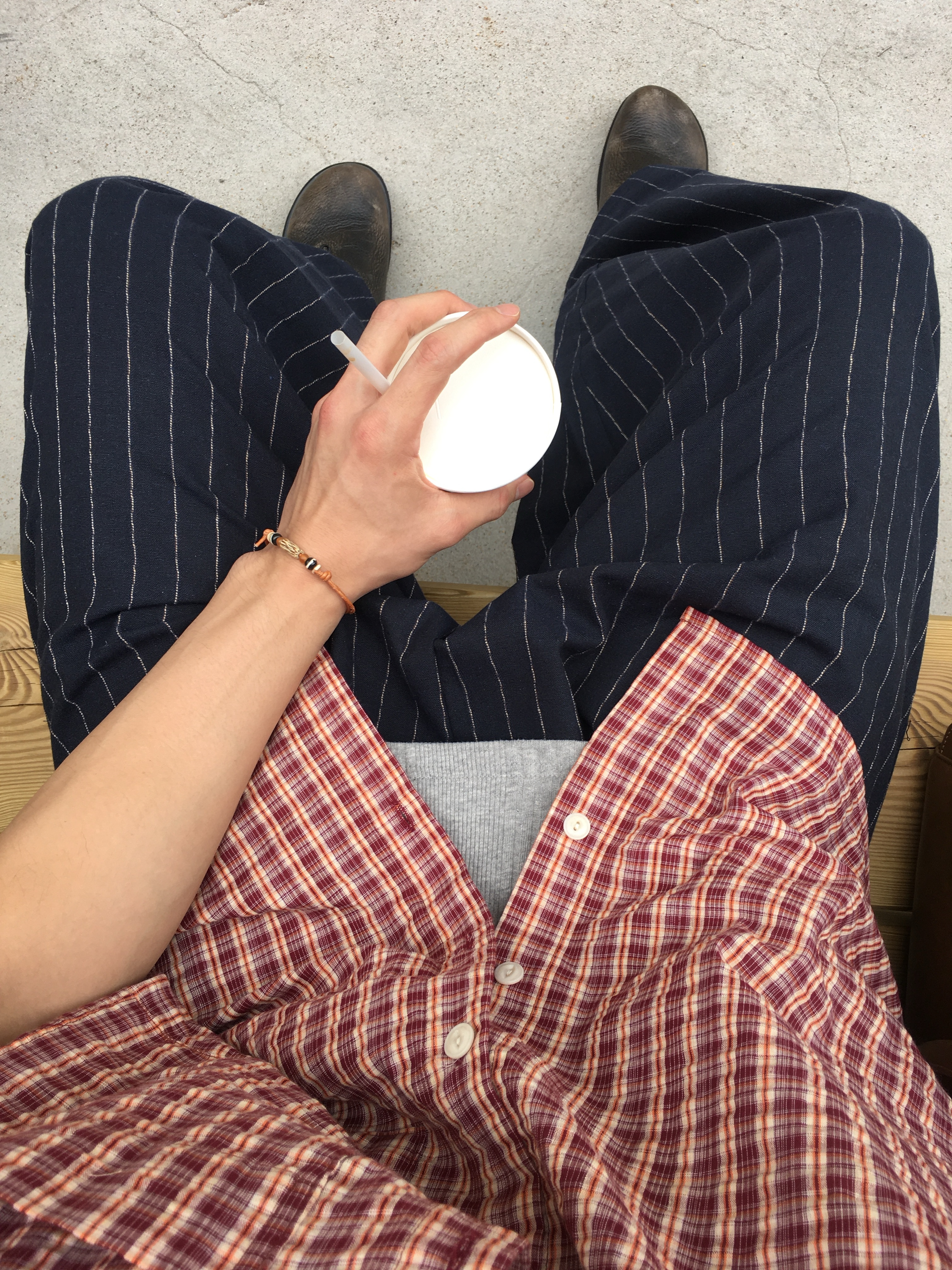 [6% 적립] NegativeThree Oblique Derby Shoe Black Beige 착용 스타일