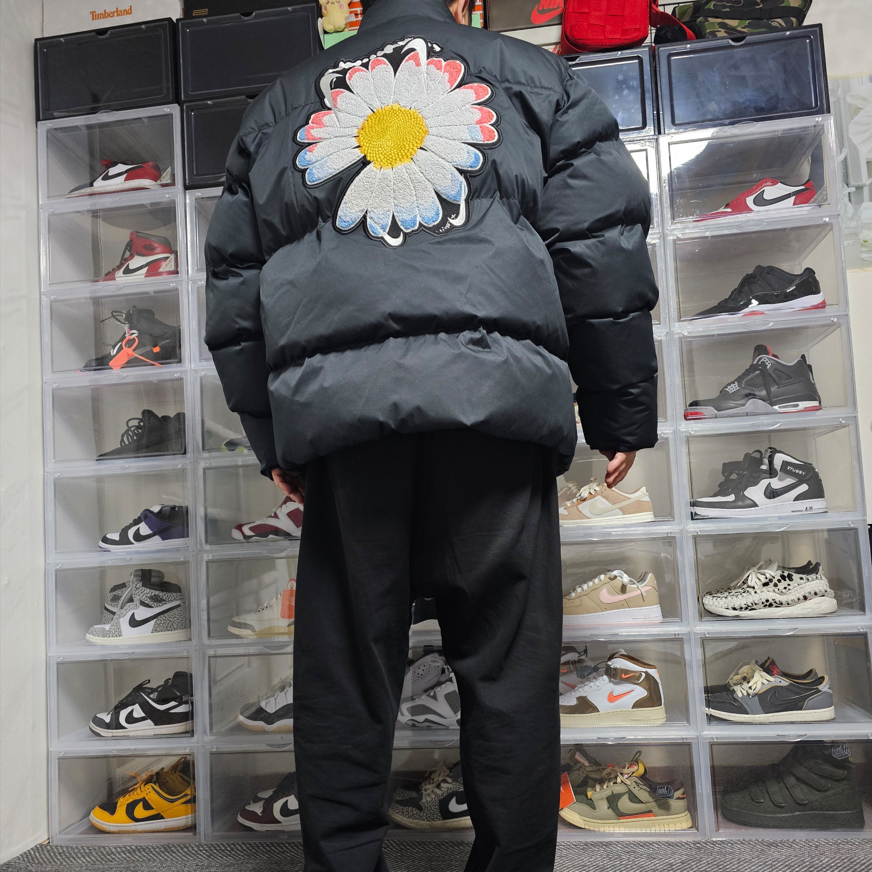 Nike x Peaceminusone Korea Puffer Jacket Black (IM3224-010) 착용 스타일 - 3