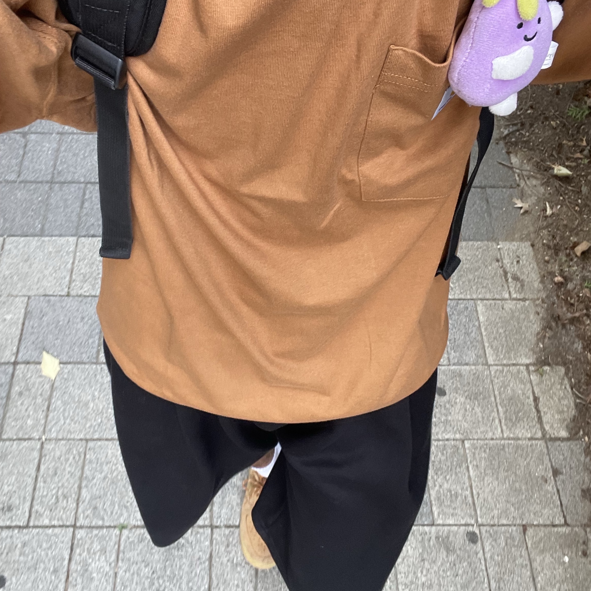 Carhartt Loose Fit Heavyweight Regular Short Sleeve Pocket T-Shirt Carhartt Brown 착용 스타일 - 2