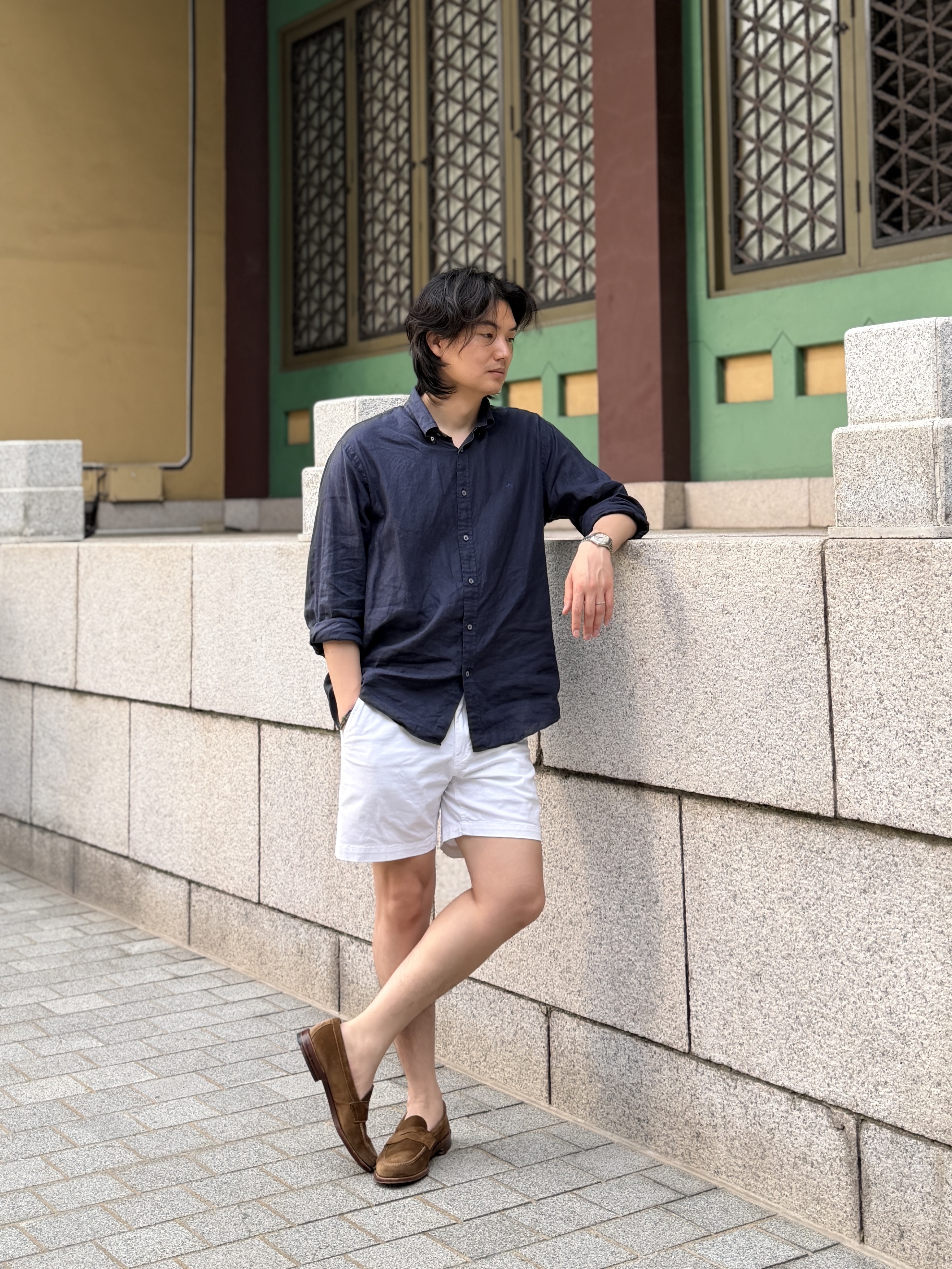 Alden 6243 Suede Unlined Flex Penny Loafer Snuff - D 착용 스타일 - 2