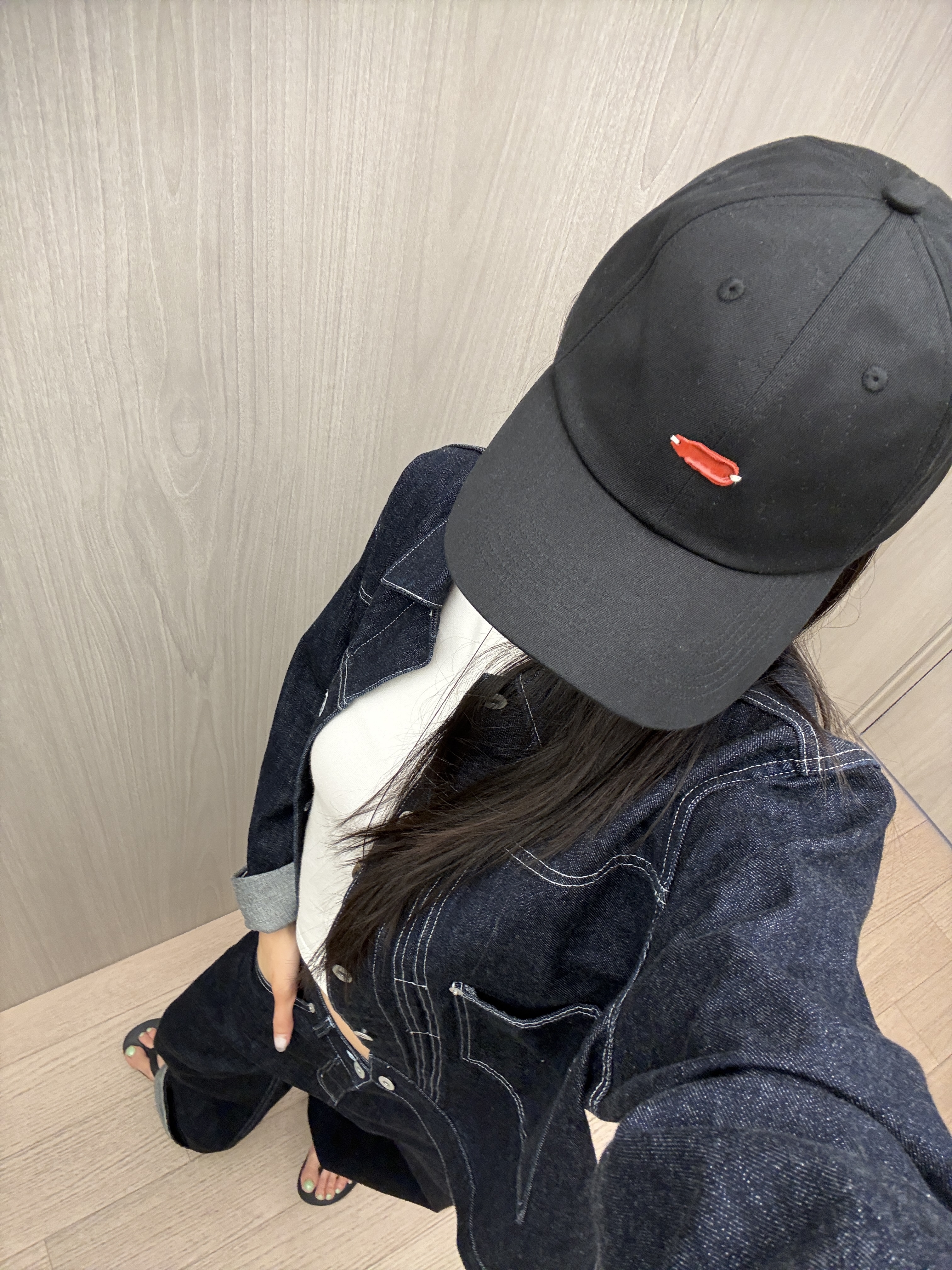 AKRYL Denim Boxy Jacket One Wash - 26FW, AKRYL Denim Boxy Pants One Wash - 26FW 착용 스타일 - 6