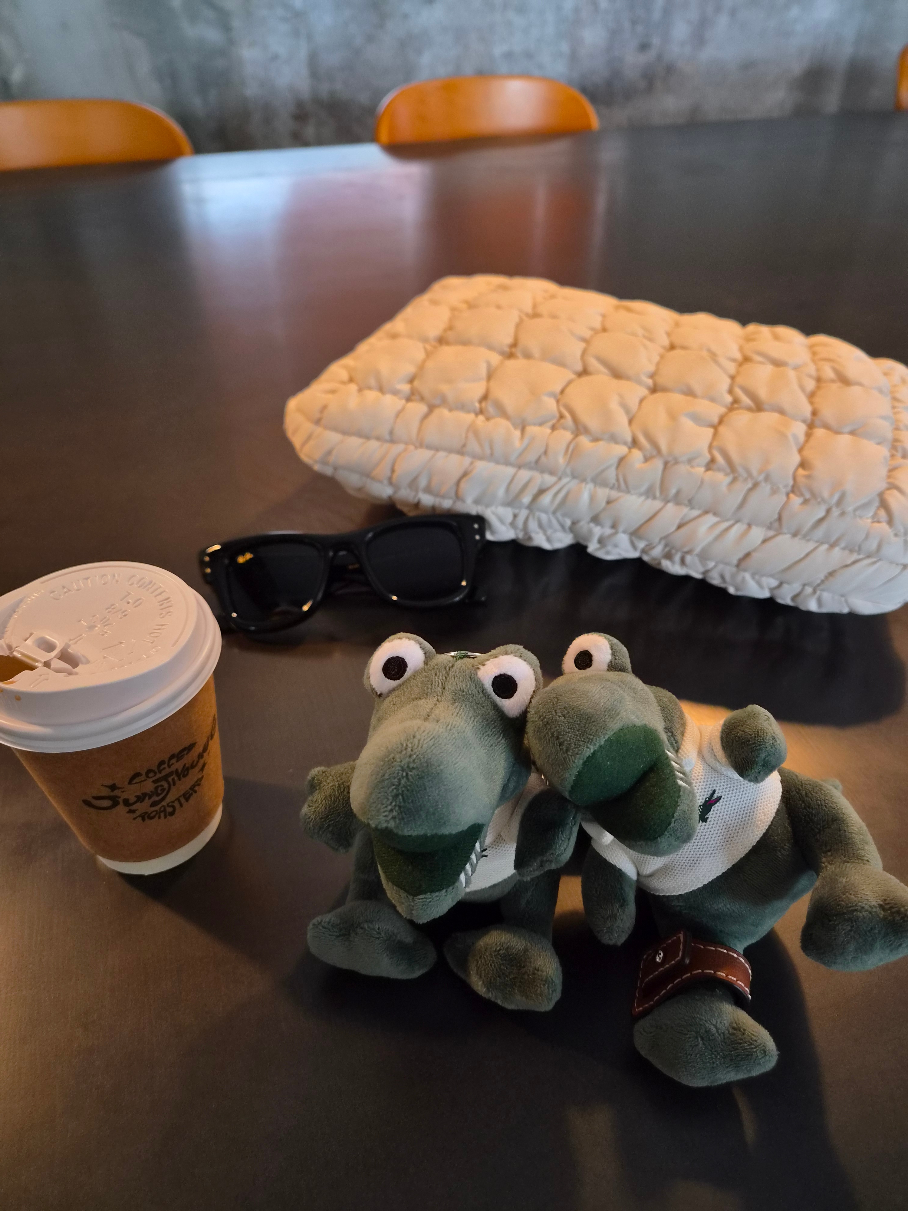 Ray-Ban x A$AP Rocky Wayfarer Puffer Polished Black Frame Ultra Black Lense High Bridge Fit, COS Quilted  Laptop Case Off White 착용 스타일