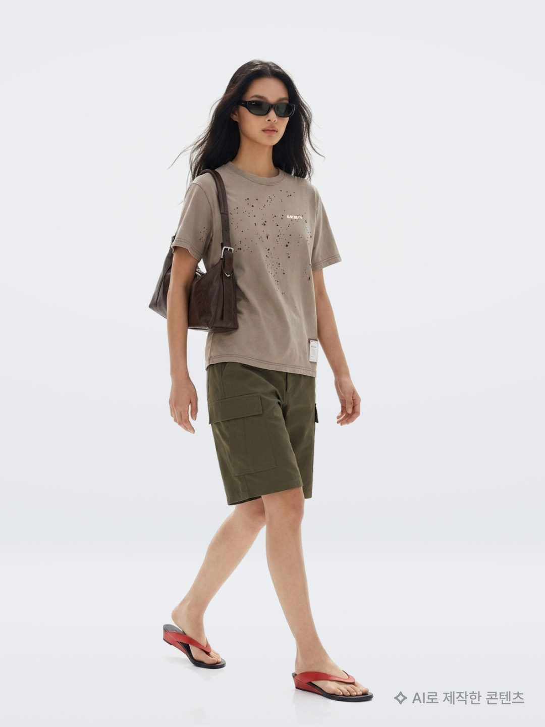 Coiris Arina Button Crop Sleeveless Beige, Adidas Originals Capri Shorts Crew Blue Cream White - KR Sizing 착용 스타일 - 7