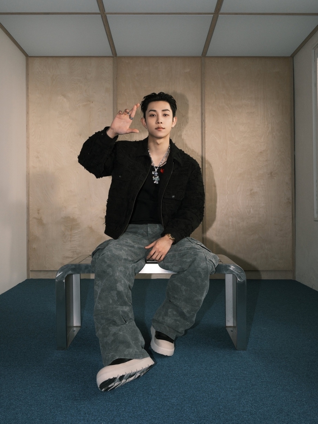 [트리플적립] PACOSPLY Allday Cargo Pants Black, [트리플적립] PACOSPLY Allday Cargo Pants Camo 착용 스타일