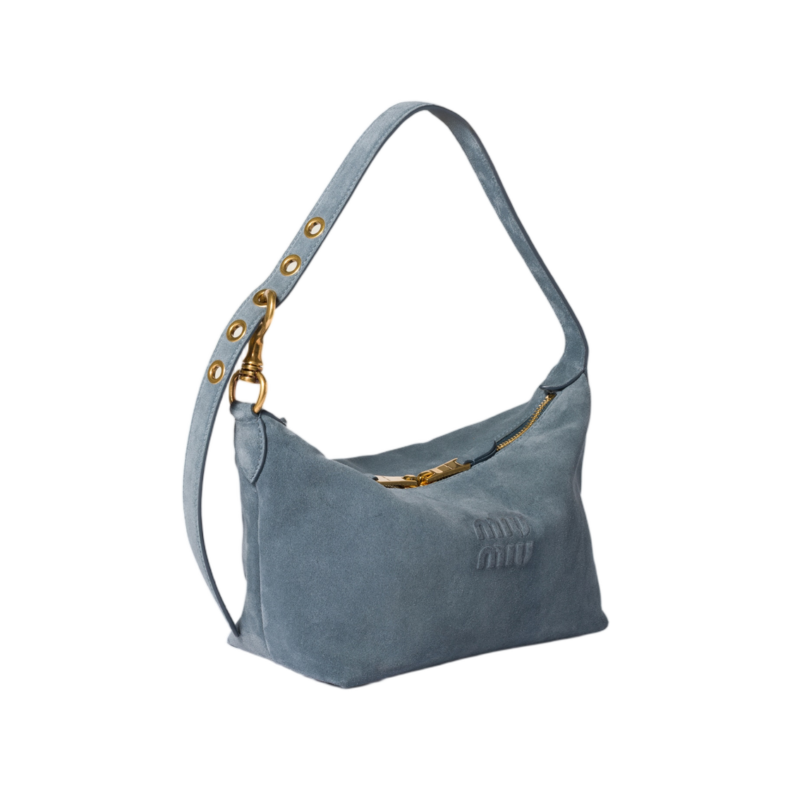 미우 미우 스피릿 스웨이드 백 에비에이터 블루(Miu Miu Spirit Suede Bag Aviator Blue) - 2