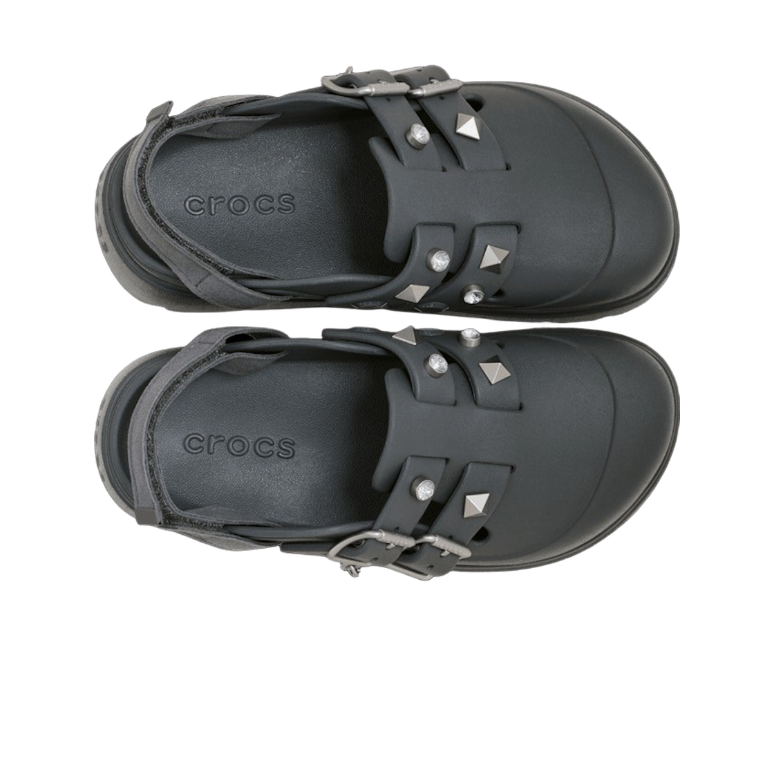 (W) 크록스 로퍼렛 스타 스터드 클로그 카본((W) Crocs Loaferette Star Studded Clog Carbon) - 2