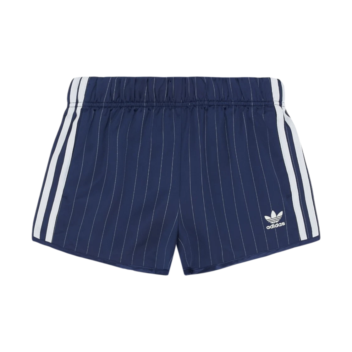 Adidas (W) Adidas Pinstripe Satin Shorts Dark Blue - KR Sizing · XS