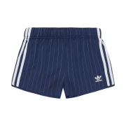 (W) Adidas Pinstripe Satin Shorts Dark Blue - KR Sizing