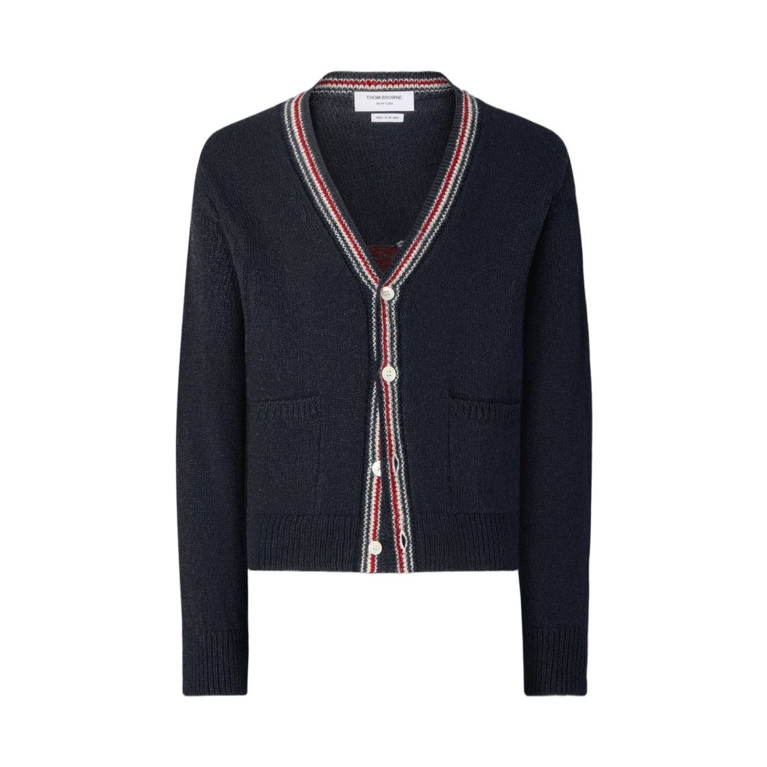 톰브라운 도네갈 인타르시아 헥터 패치워크 가디건 네이비(Thom Browne Donegal Intarsia Hector Patchwork Cardigan Navy)