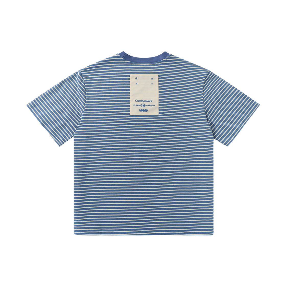 미니멀프로젝트 핀 스트라이프 오버핏 반팔티셔츠 MST163 스카이(MINIMALPROJECT Pin Stripe Overfit Short Sleeve T-Shirt MST163 Sky)