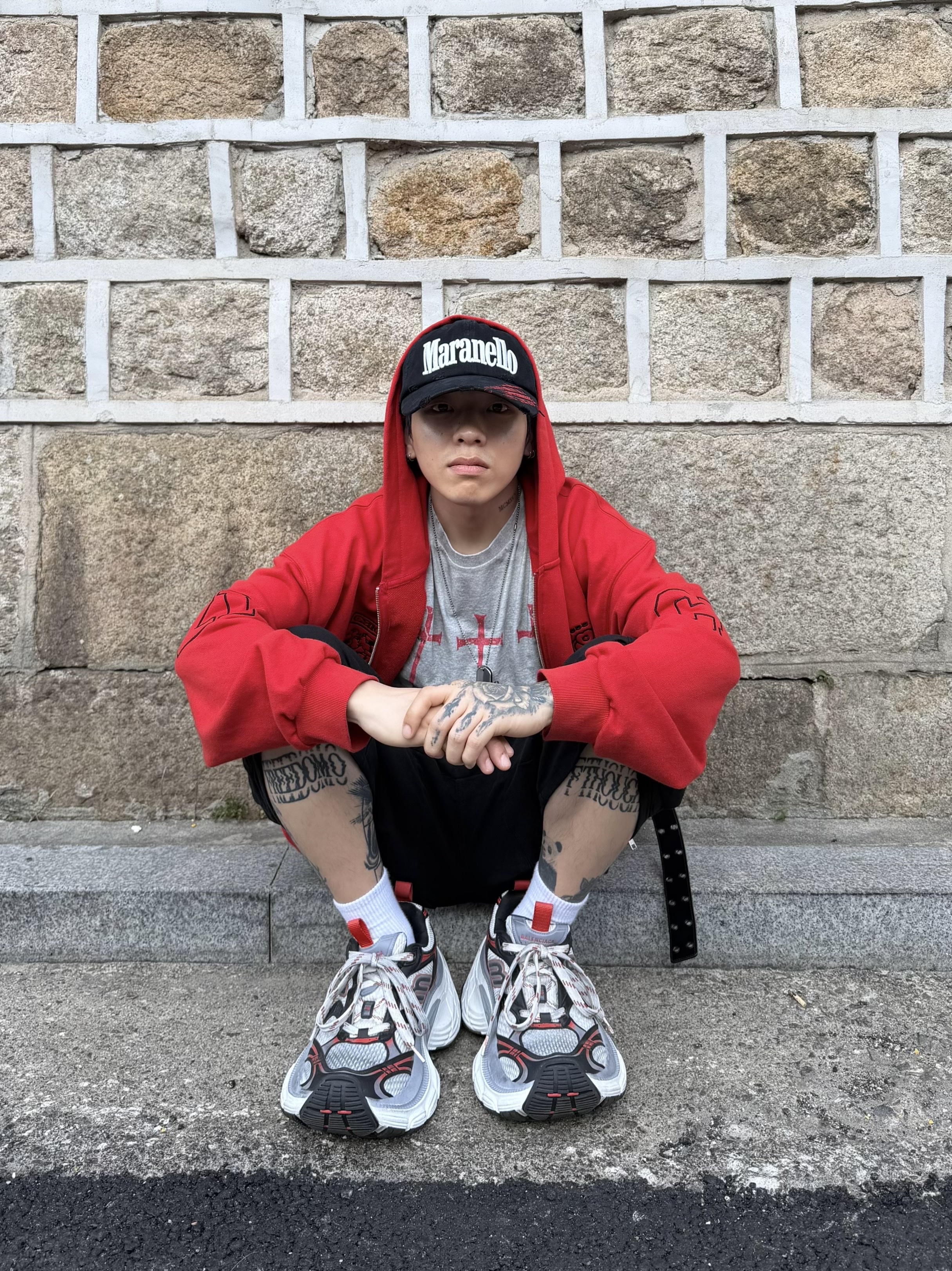 tornortied Messiah T-Shirt
Gray, ETCE Maranello Skid Mark Vintage Cap Black 착용 스타일 - 6