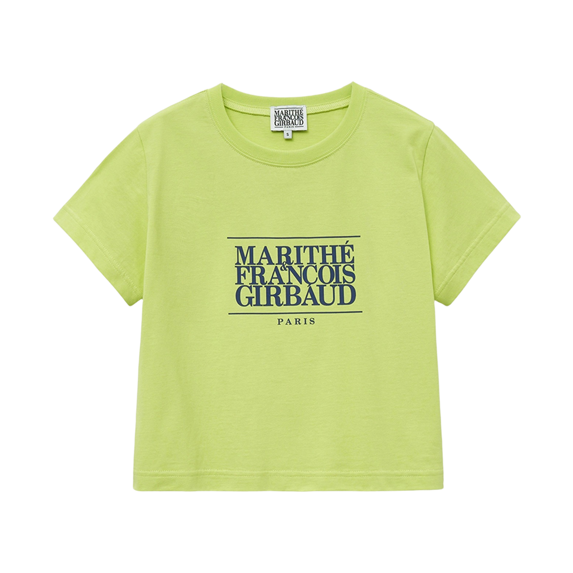 (W) 마리떼 프랑소와 저버 클래식 로고 크롭 티셔츠 라이트 올리브((W) Marithe Francois Girbaud Classic Logo Crop T-Shirt Light Olive)