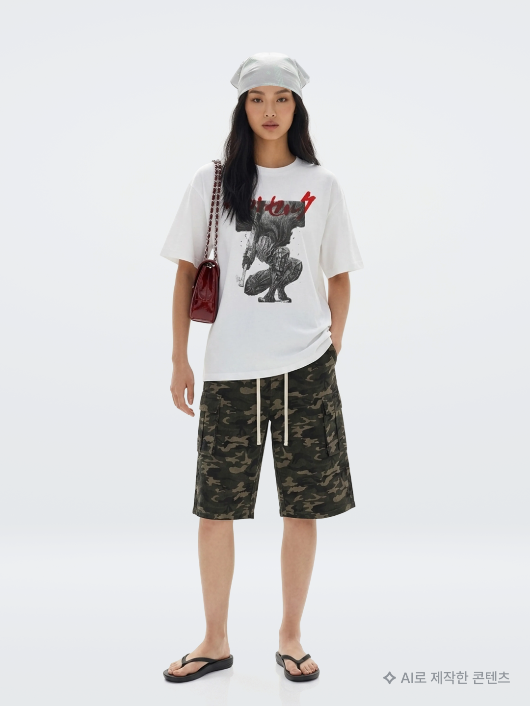 Coiris Arina Button Crop Sleeveless Beige, Adidas Originals Capri Shorts Crew Blue Cream White - KR Sizing 착용 스타일 - 5
