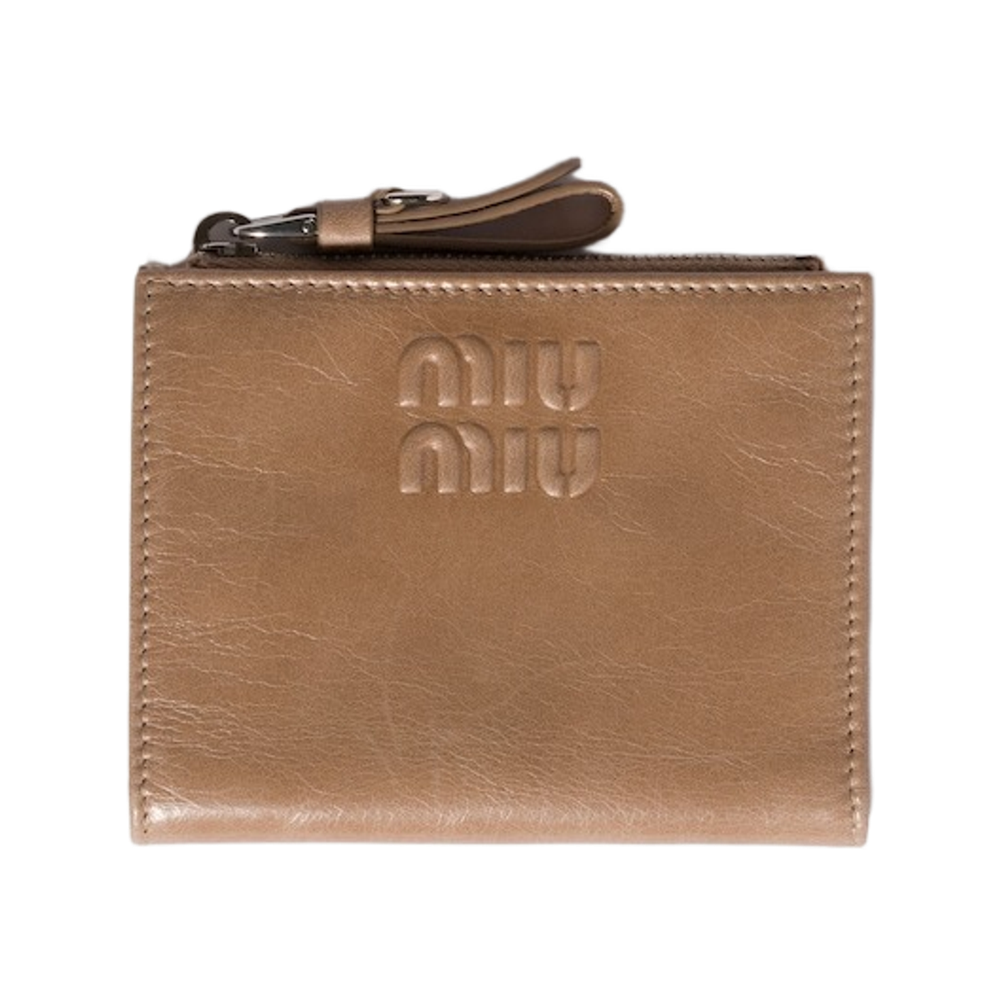 5ML050-2A44-F0770 Miu Miu Small Leather Wallet Cameo