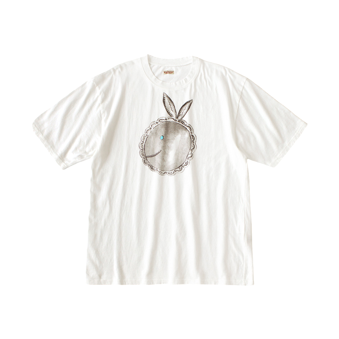 K2604SC153 Kapital 20 Tenjiku Big Concho Coneybowypt Crew T-Shirt White