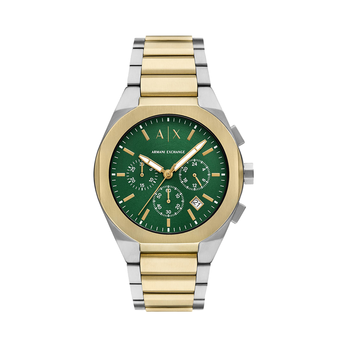 아르마니 익스체인지 싱크 크로노그래프 42mm 그린 콤비(Armani Exchange Sync Chronograph 42mm Green Combi)
