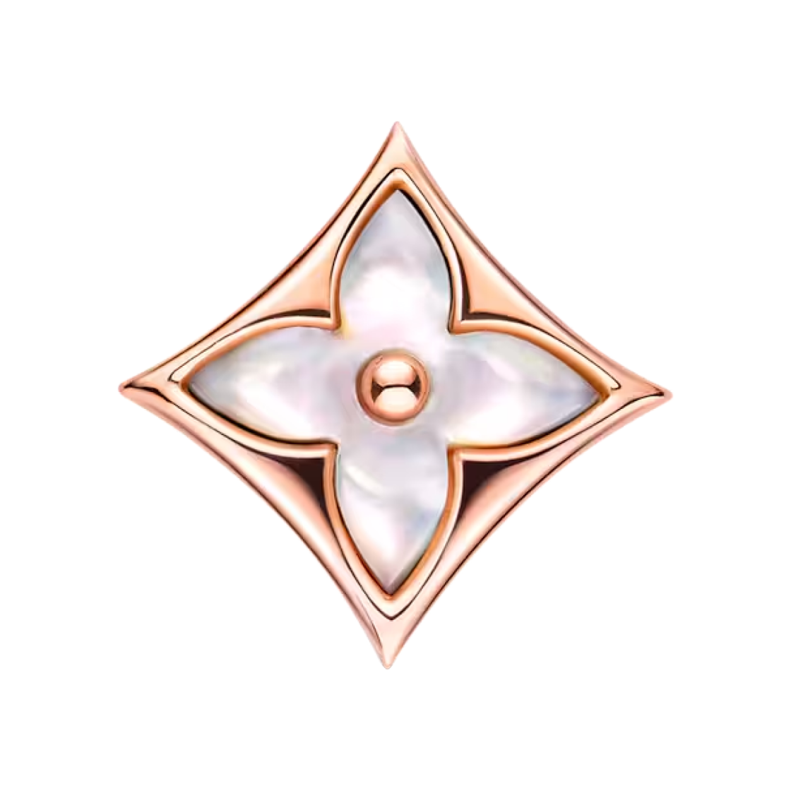 Q96426 (W) Louis Vuitton Color Blossom BB Star Ear Stud Per Unit Pink Gold White Mother of Pearl