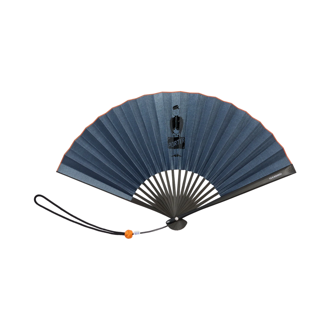 포터 x 미야와키 바이센안 폴딩 팬 네이비(Porter x Miyawaki Baisenan Folding Fan Navy)