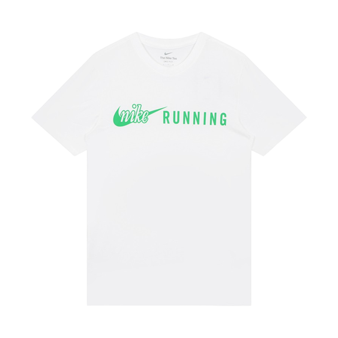 IV4689-100 Nike Dri-Fit Running T-Shirt White Green Spark - Asia
